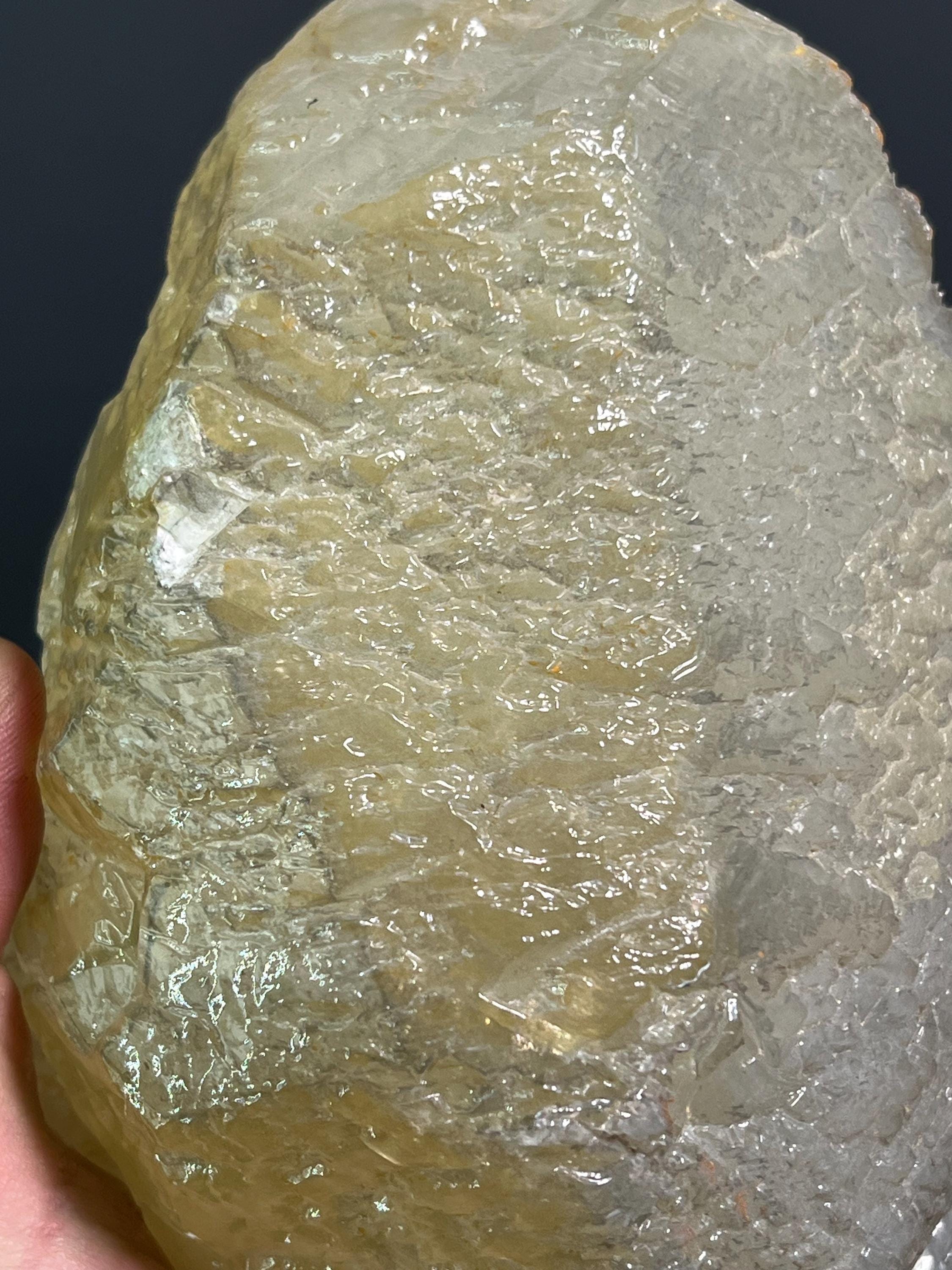 Yellow Crystal Calcite Specimen - Crystal Gemstone AE 