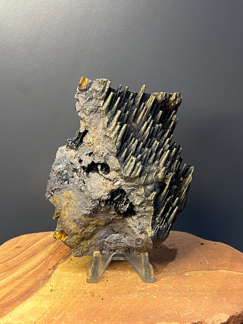 Museum Quality! Very Special Golden Color Stalactite Goethite Specimen - Crystal Gemstone AE 