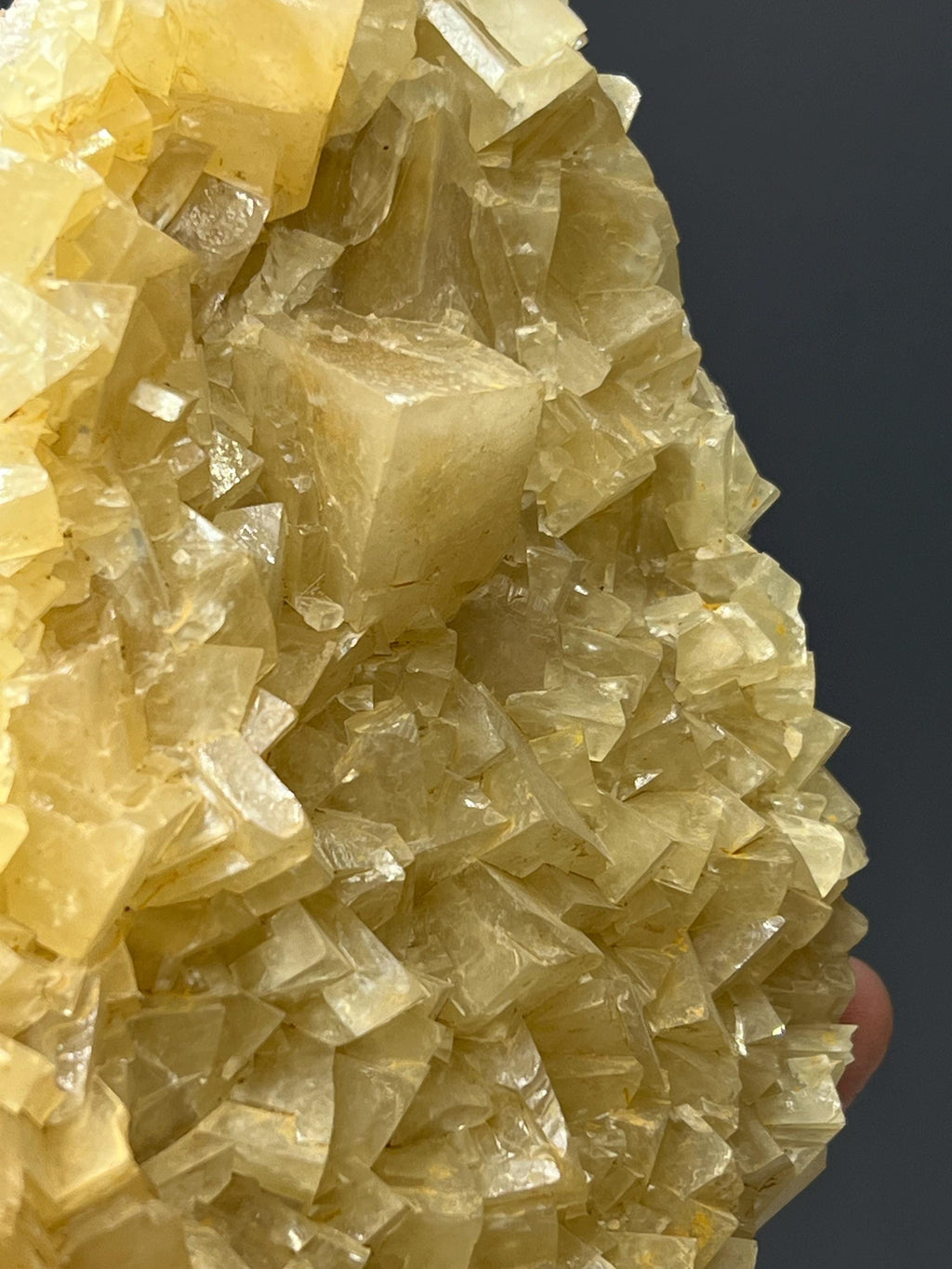 Yellow Crystal Calcite Specimen - Crystal Gemstone AE 