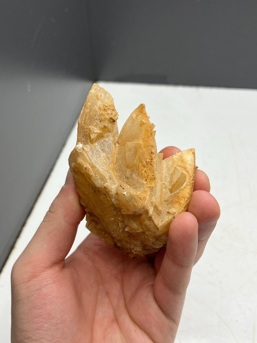 Orange Crystal Calcite Mineral, From Turkey - Crystal Gemstone AE 