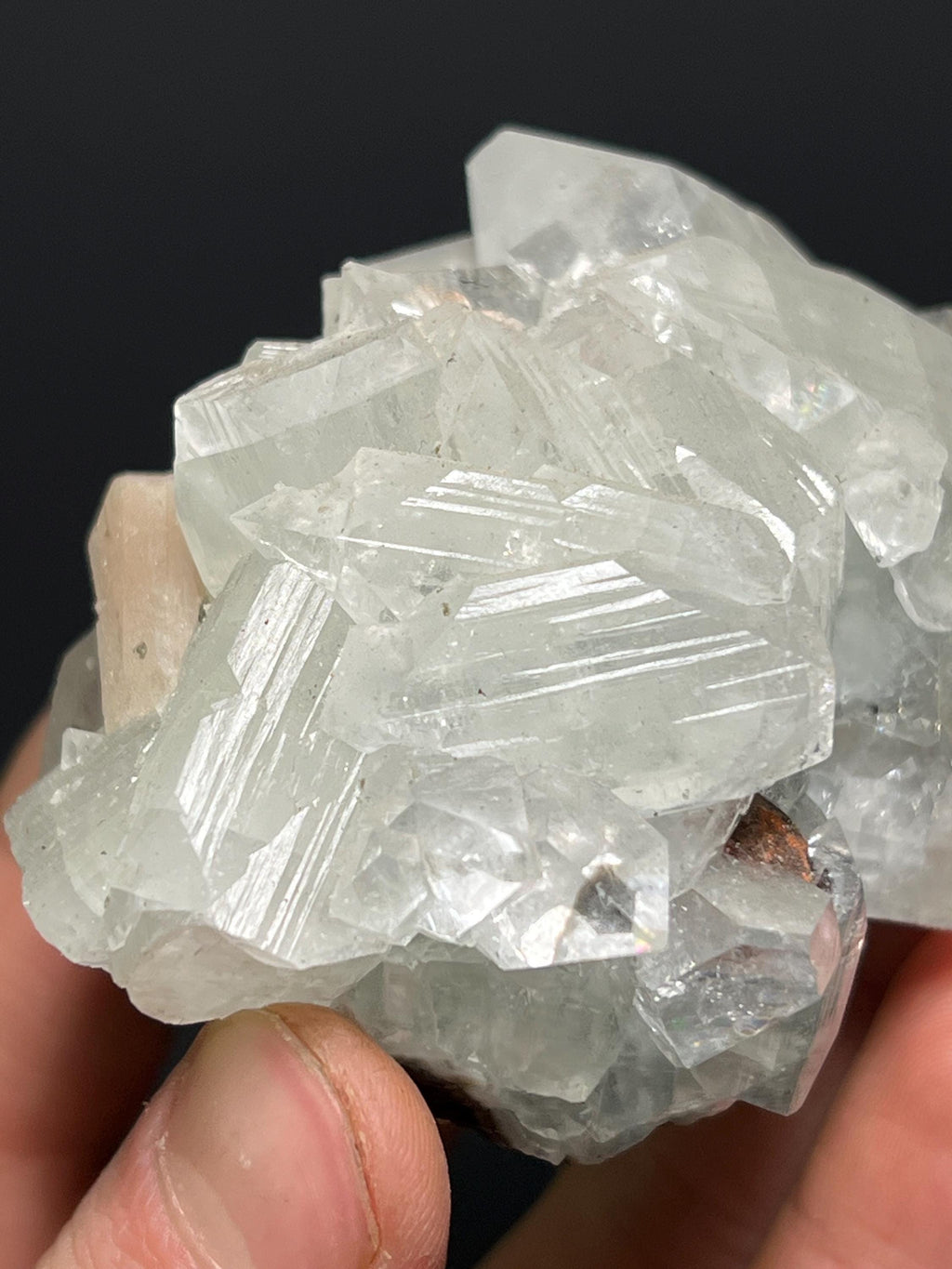 Stilbite XL. With Apophyllite XLS. - India - Crystal Gemstone AE 