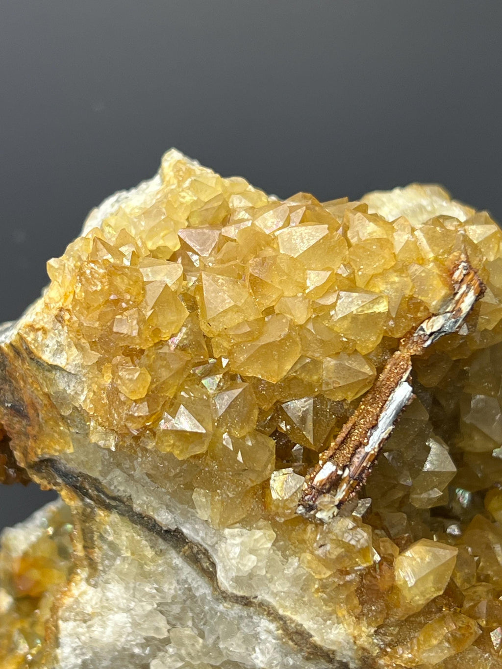 Iridescent Citrine Specimen - West Anatolia, Turkey - Crystal Gemstone AE 