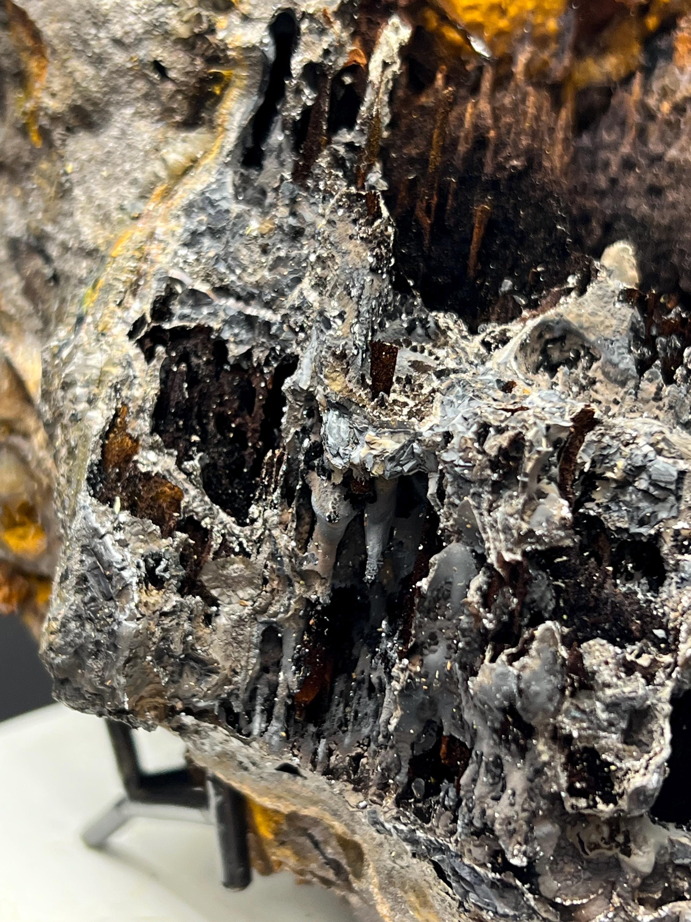 Museum Grade, Limonite And Specularite With Stalactite Goethite Specimen, For Special Collection - Crystal Gemstone AE 