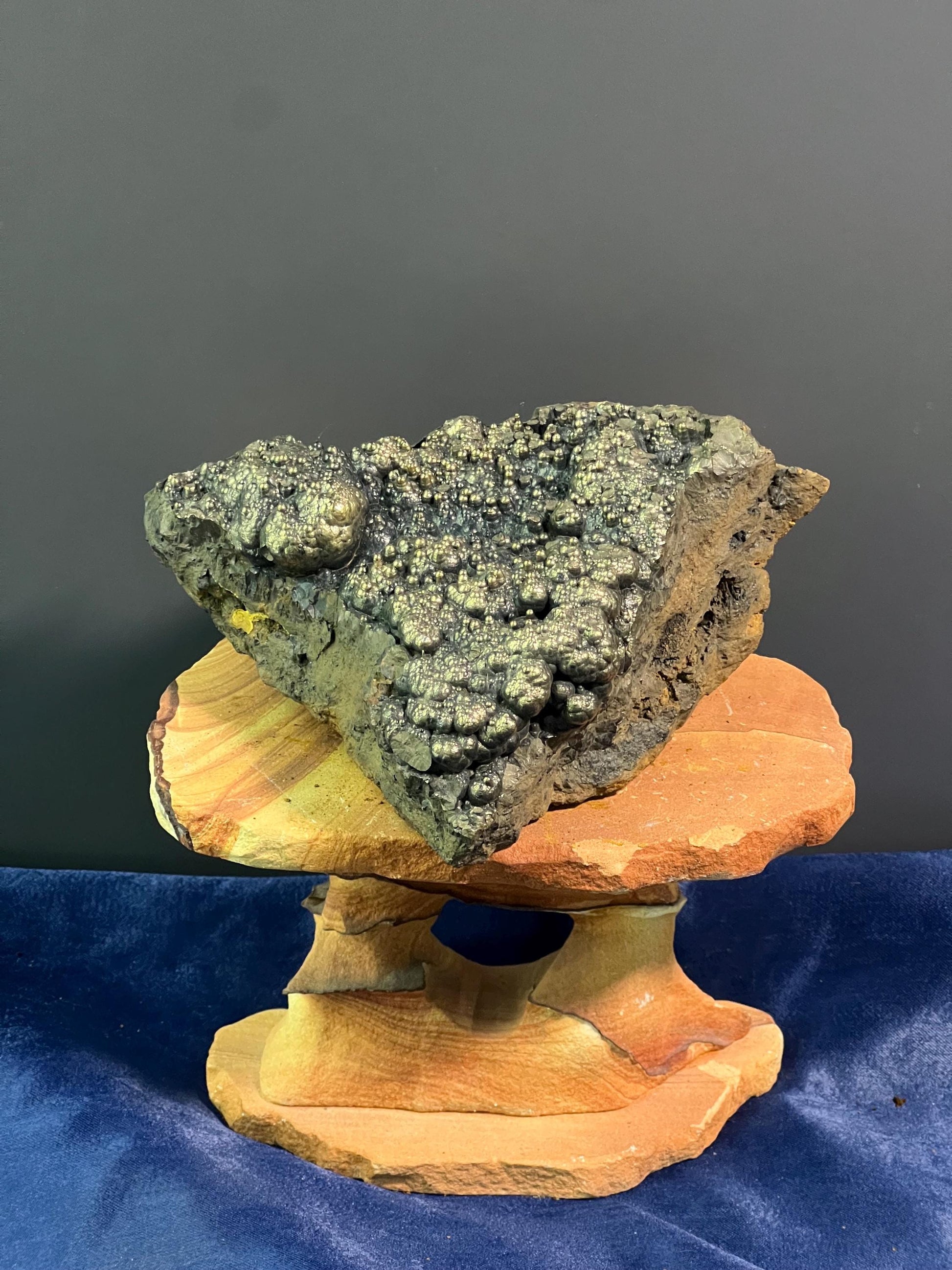 "Museum Grade" Golden Color Botryoidal Goethite - Crystal Gemstone AE 