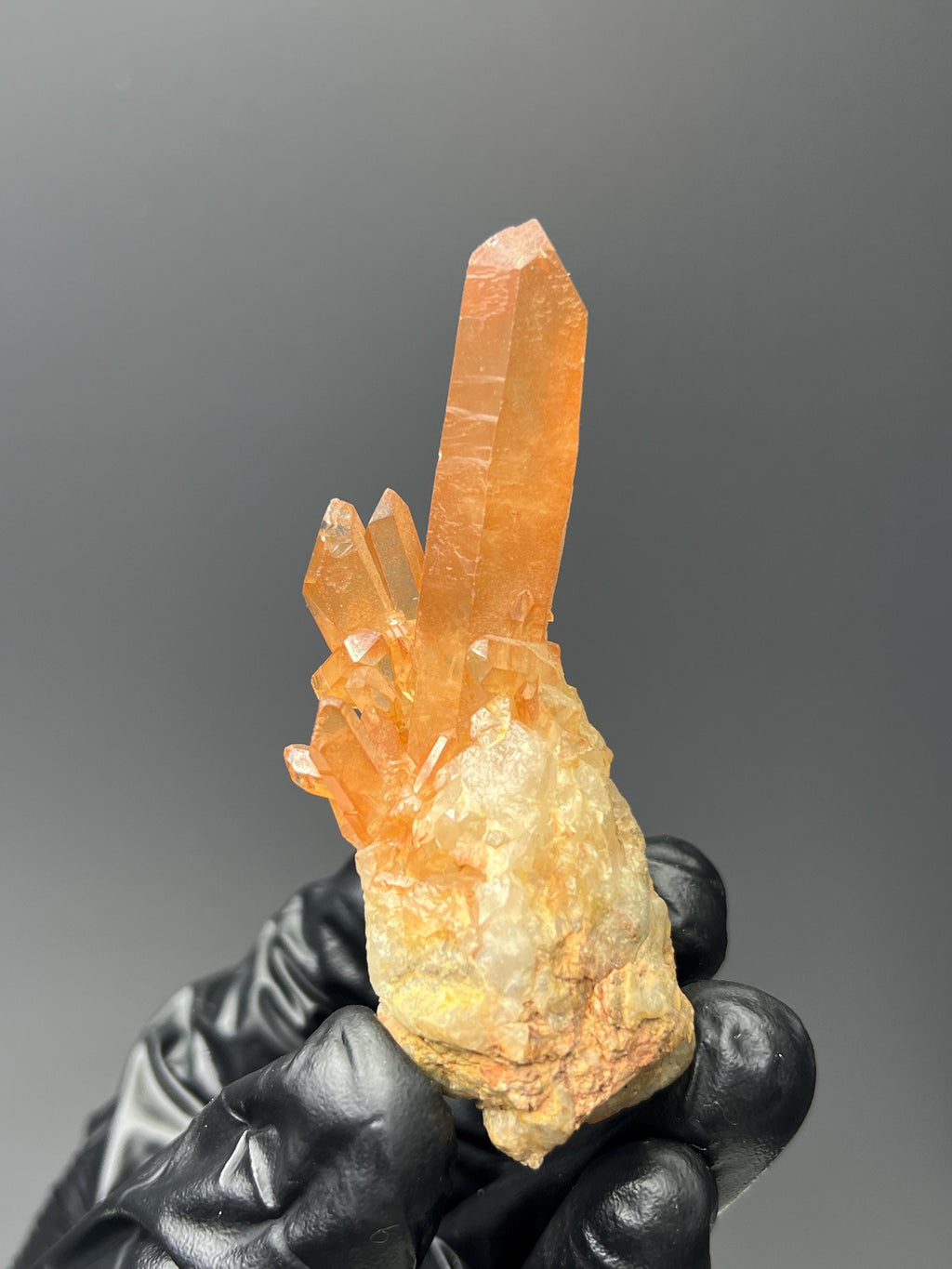 Orange Crystal Quartz Specimen - Crystal Gemstone AE 