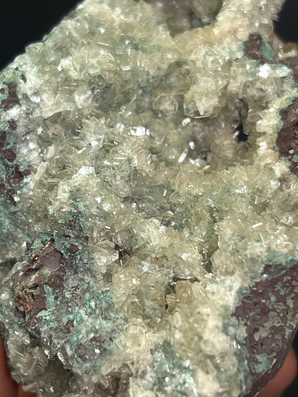 Rosasite With Quartz - Crystal Gemstone AE 