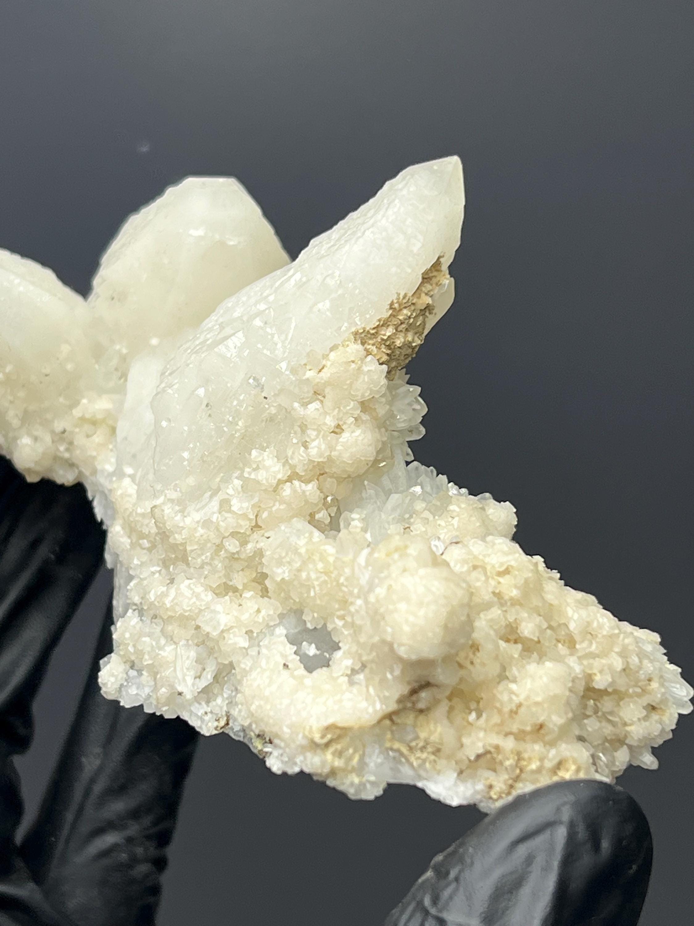 Calcite With Crystal Quartz Specimen - Crystal Gemstone AE 