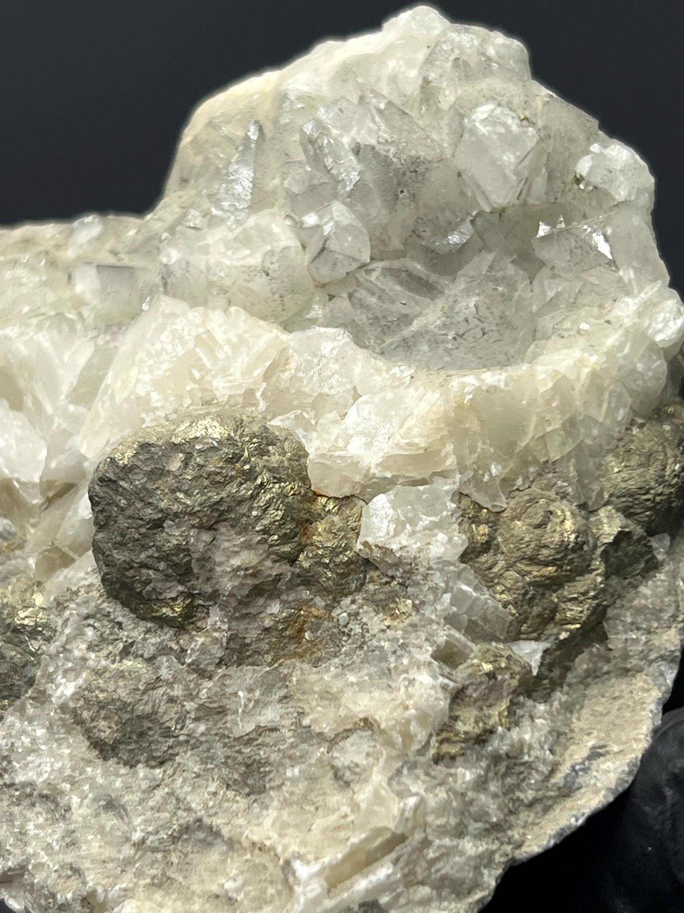 Pyrite With Apophyllite - Crystal Gemstone AE 