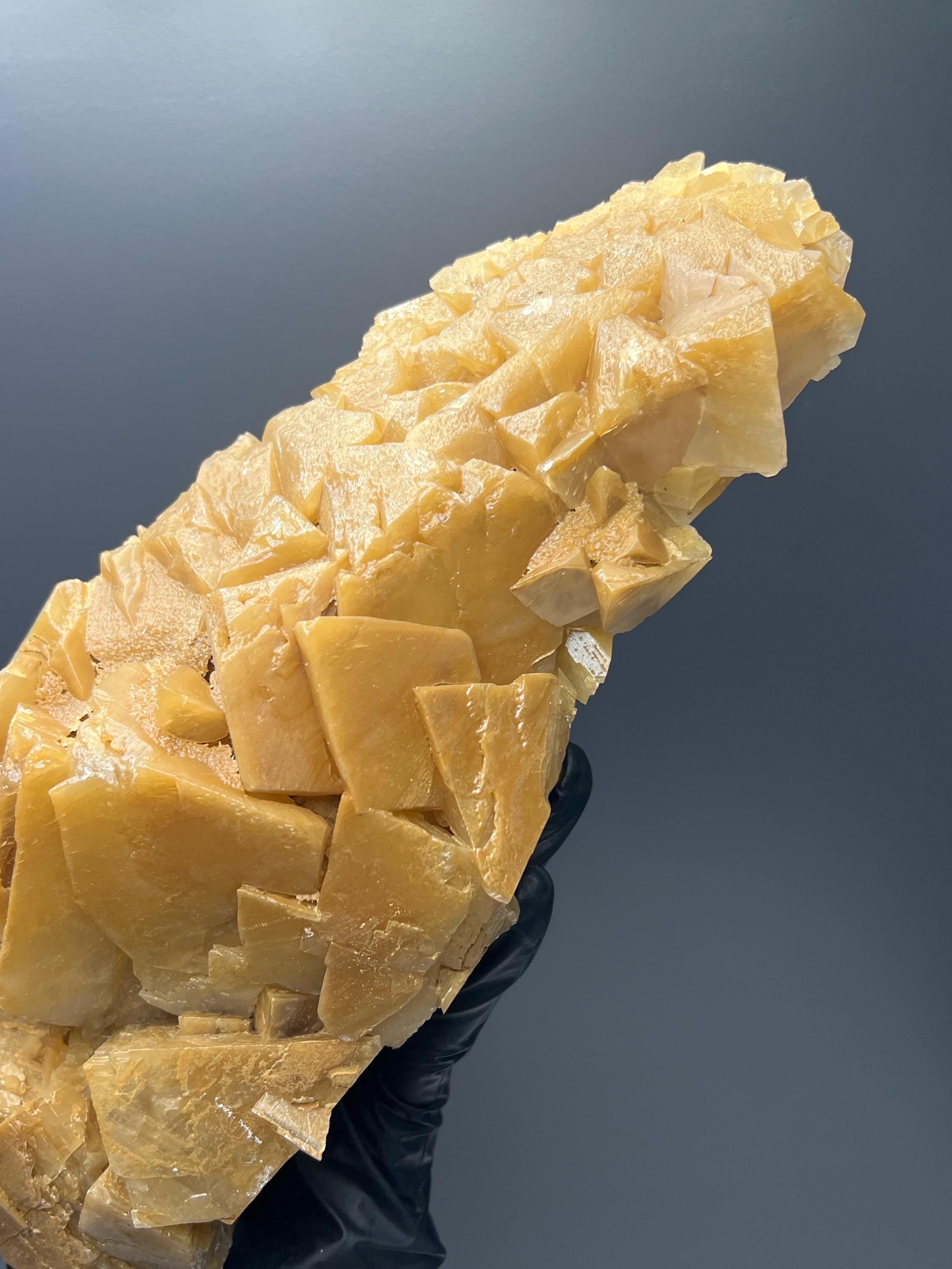 Very Special Orange Crystal Calcite Specimen - Crystal Gemstone AE 
