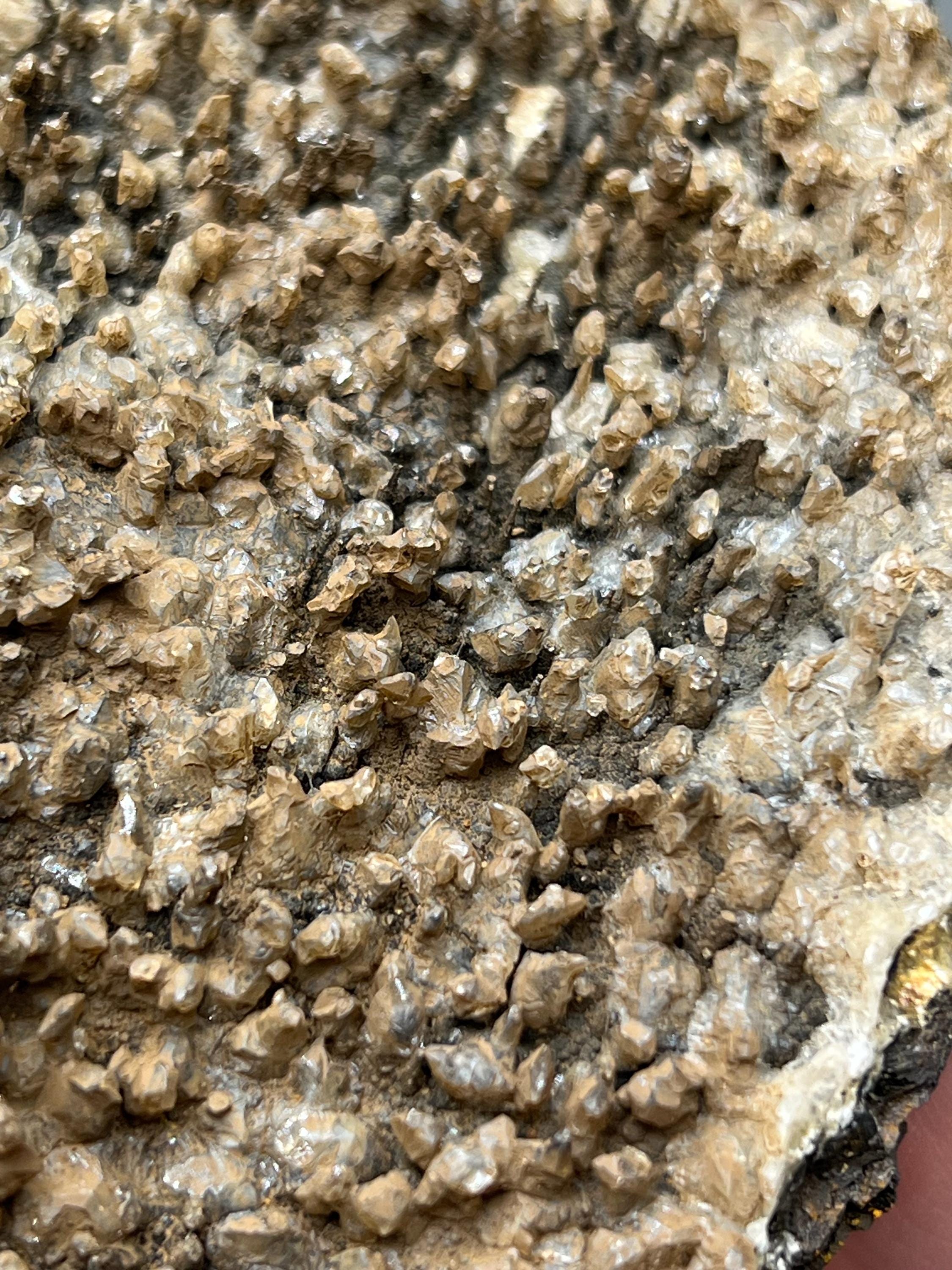 Very Special, Crystal Calcite On Hematite Small Stalactites, Special Collection Piece - Crystal Gemstone AE 
