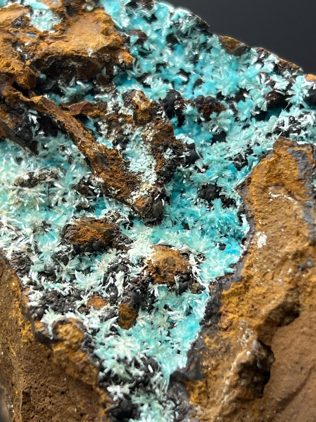 Aurichalcite Specimen: Blue Crystals - Crystal Gemstone AE 