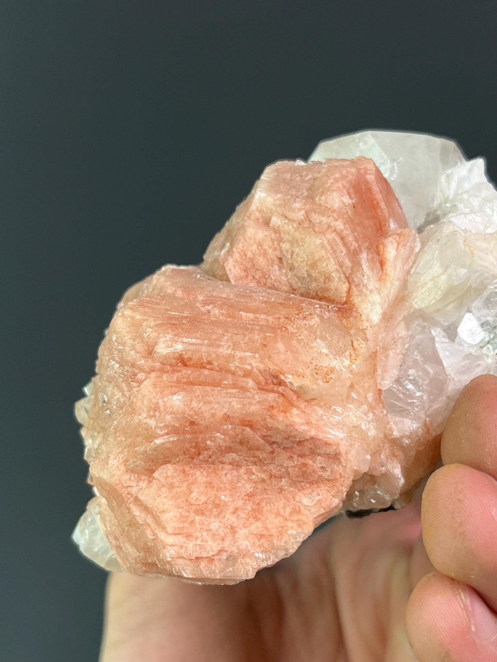 Pink Halite With Apophyllite - Crystal Gemstone AE 