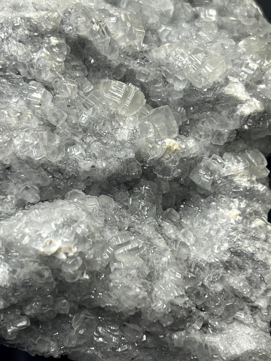 Special Cubic Clear Crystal Calcite On Gray Calcite - Crystal Gemstone AE 