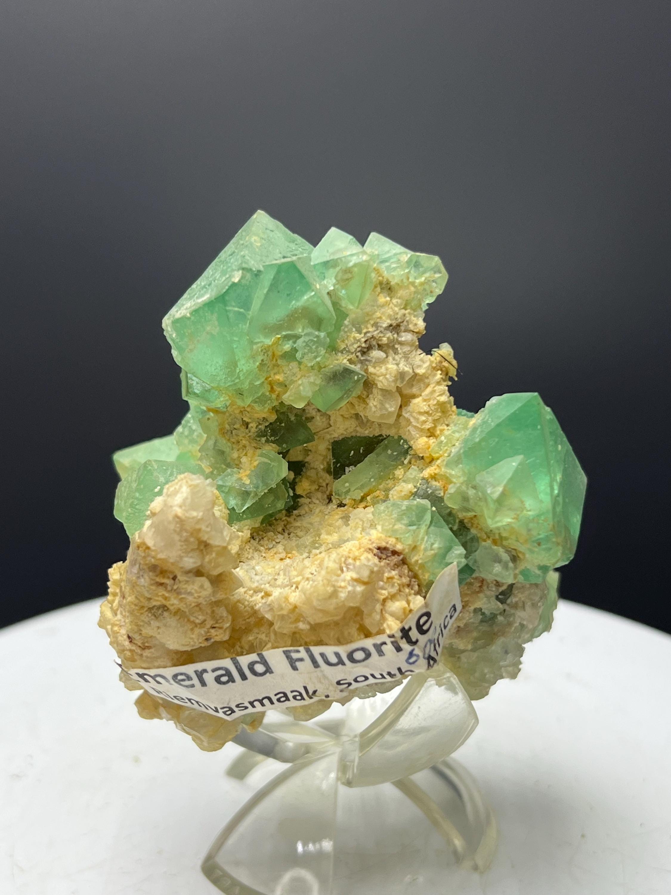 Special! Emerald Fluorite Specimen - Crystal Gemstone AE 