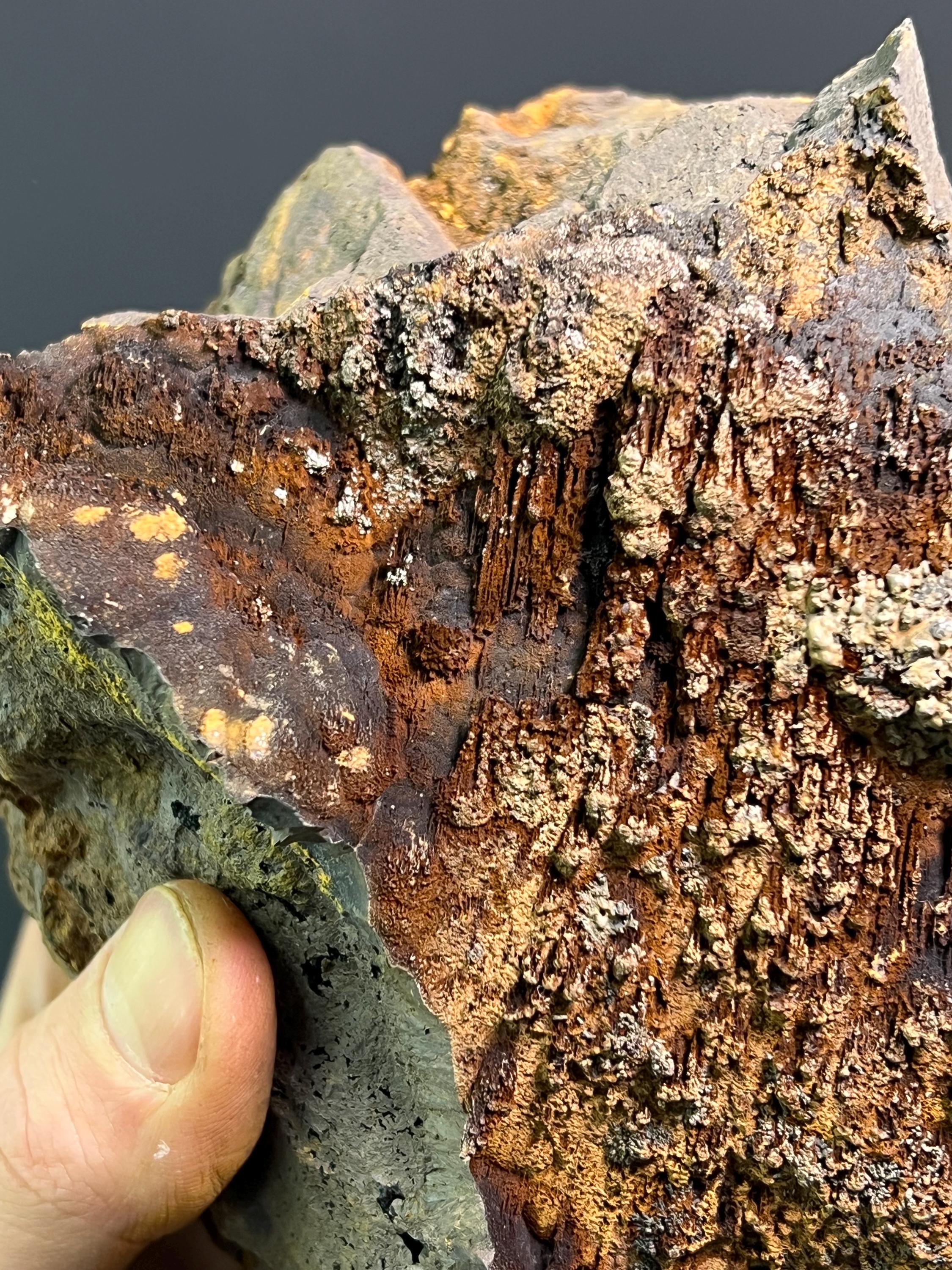 Museum Grade Limonite And Specularite On Stalactite And Botryoidal Formation Goethite - Crystal Gemstone AE 
