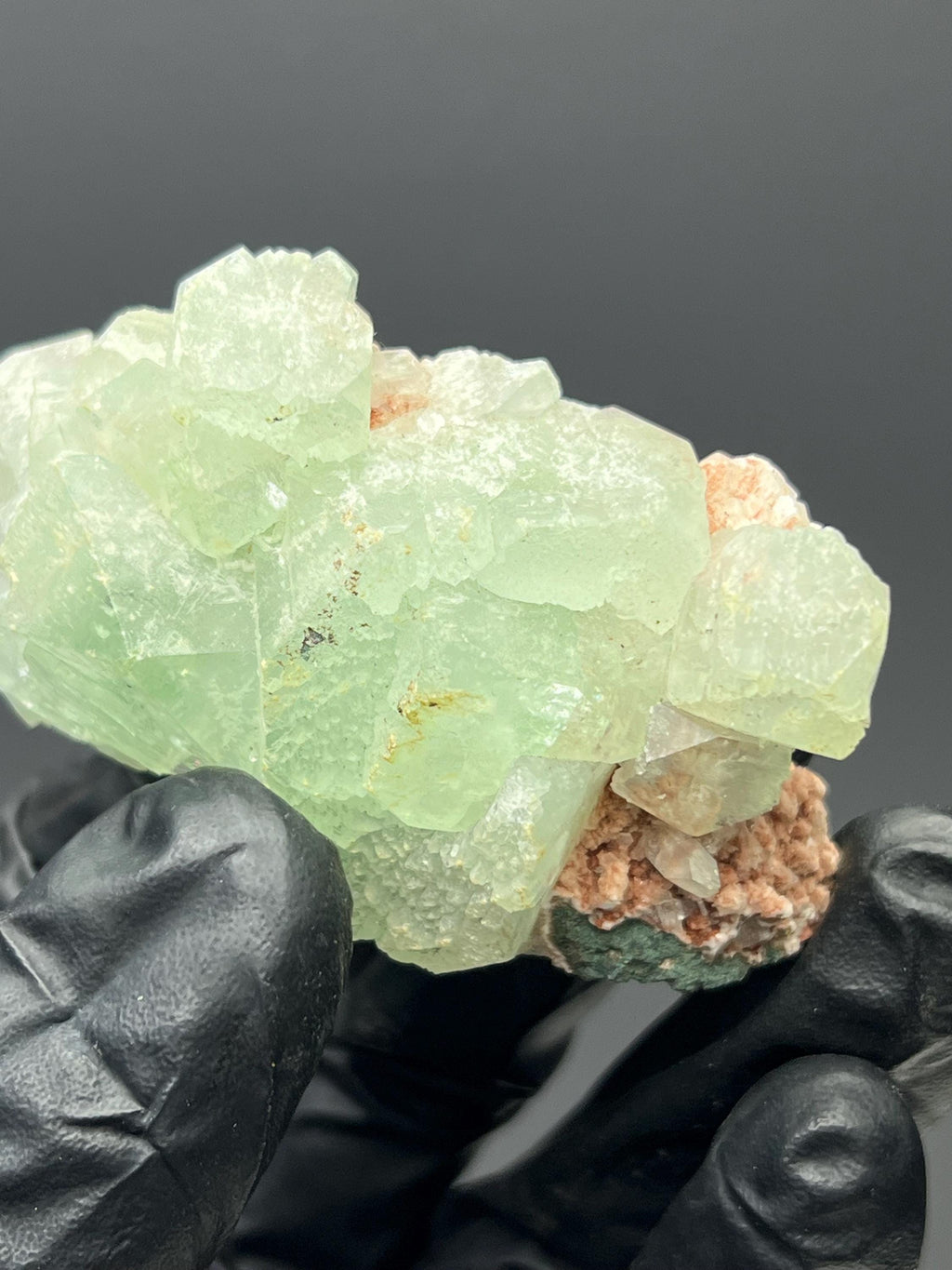 Fluorapophyllite With Apophyllite - Crystal Gemstone AE 