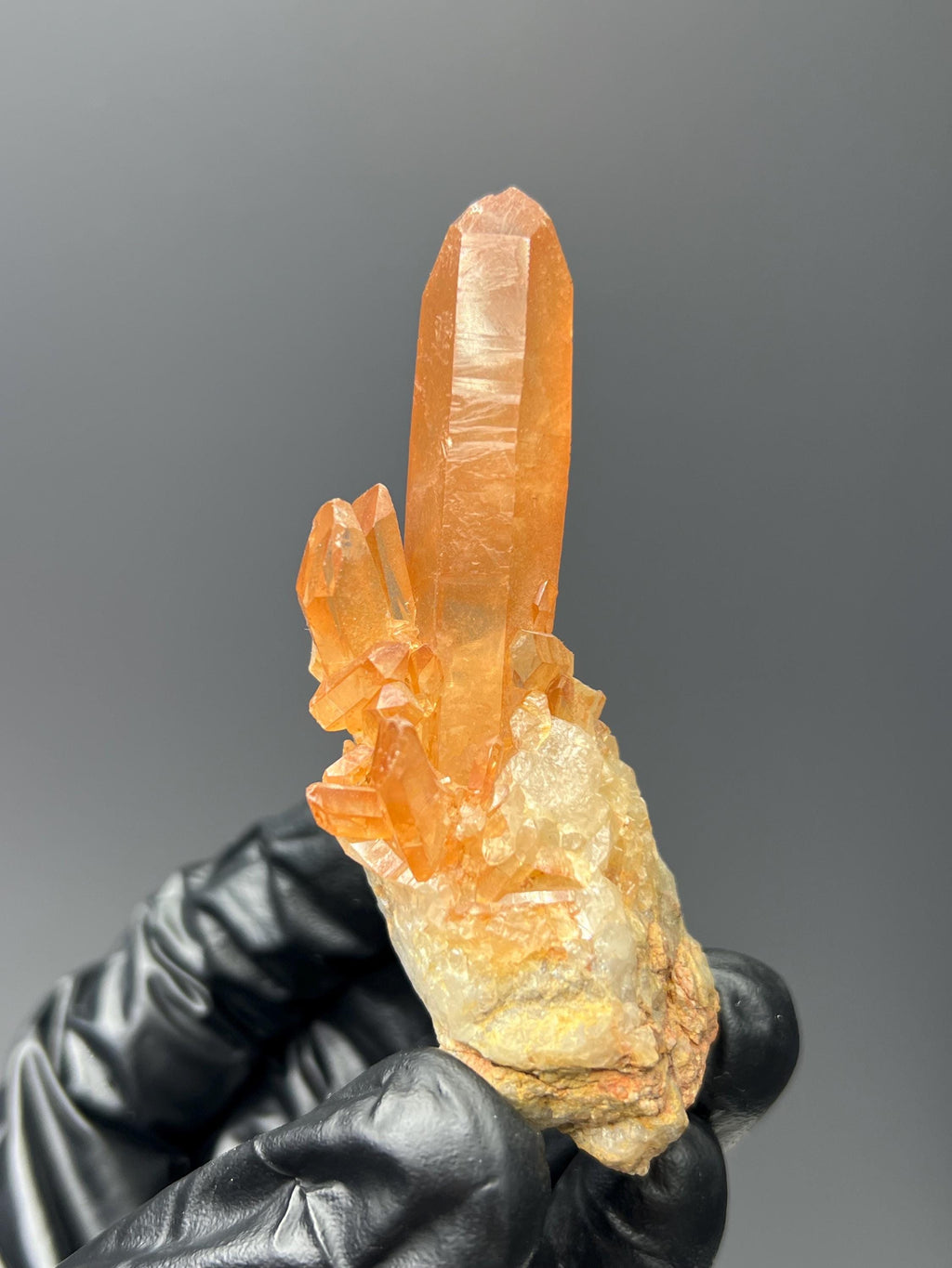 Orange Crystal Quartz Specimen - Crystal Gemstone AE 