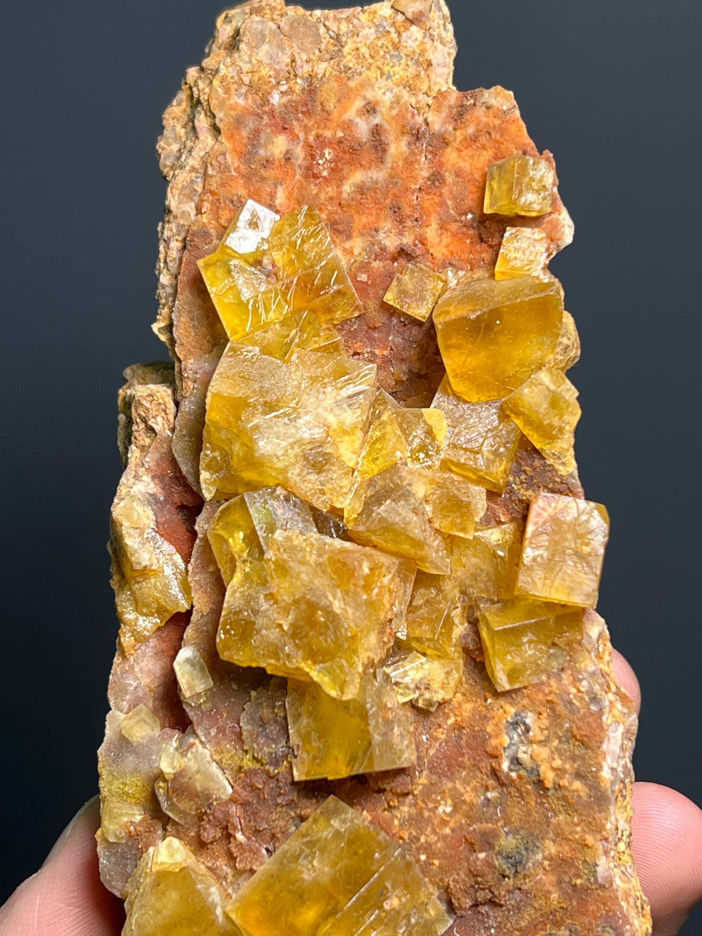 Orange Fluorite Specimen, 718gram - Crystal Gemstone AE 