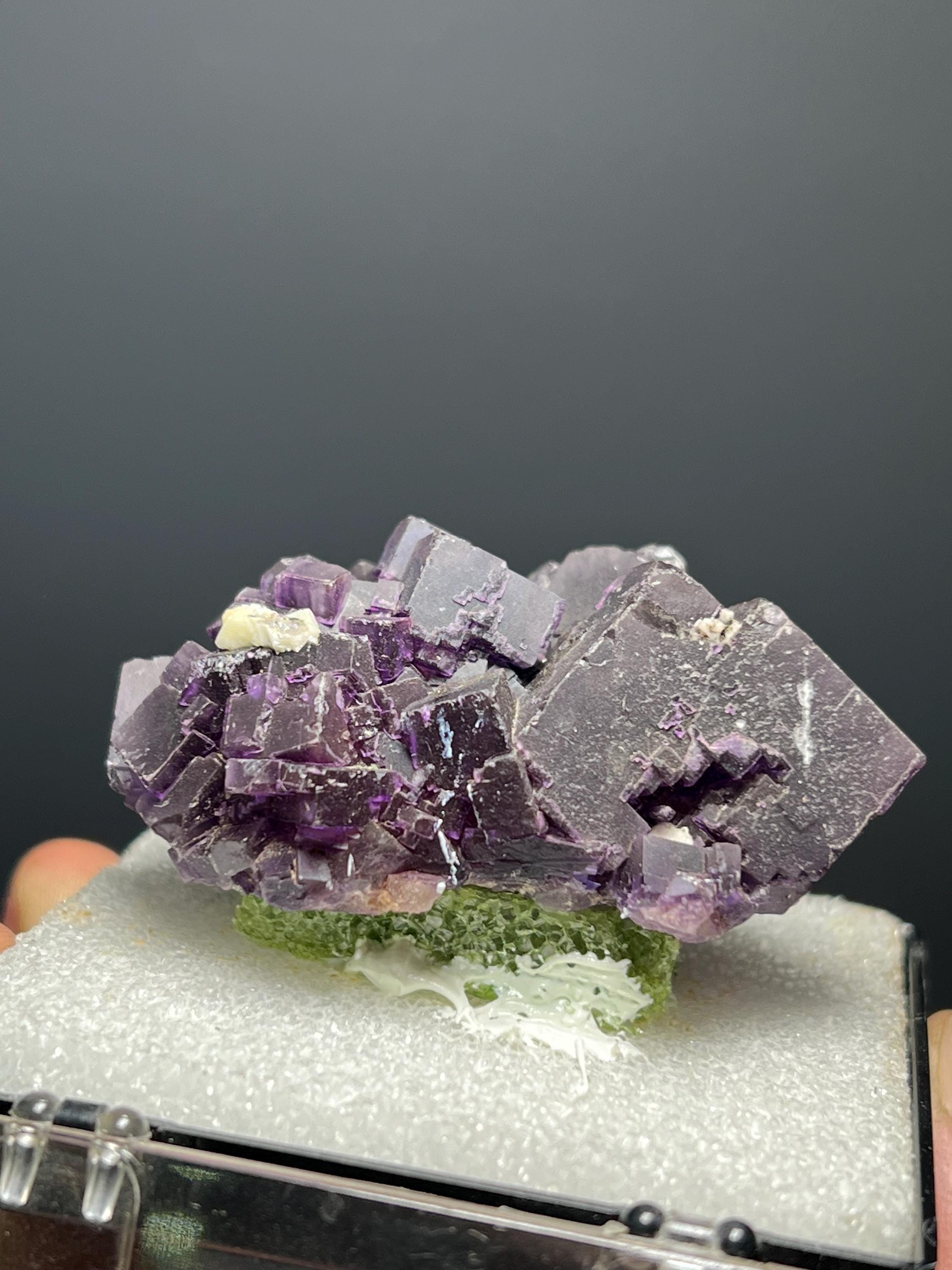 Beautiful Purple Fluorite Specimen - Crystal Gemstone AE 