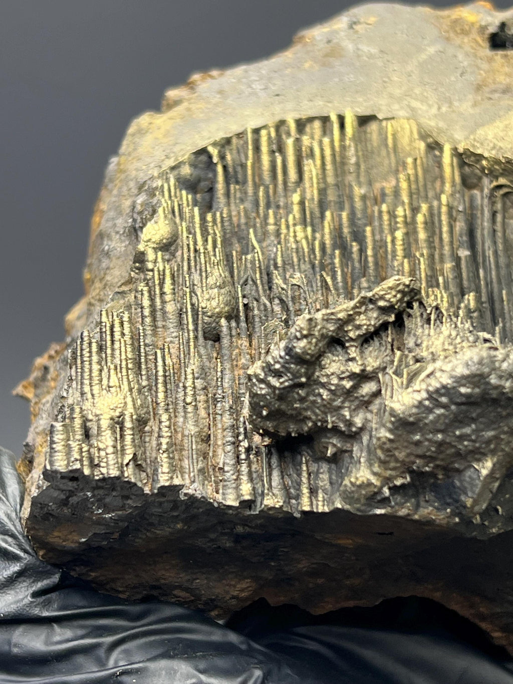 Museum Grade, Golden Color Stalactite Goethite - Crystal Gemstone AE 