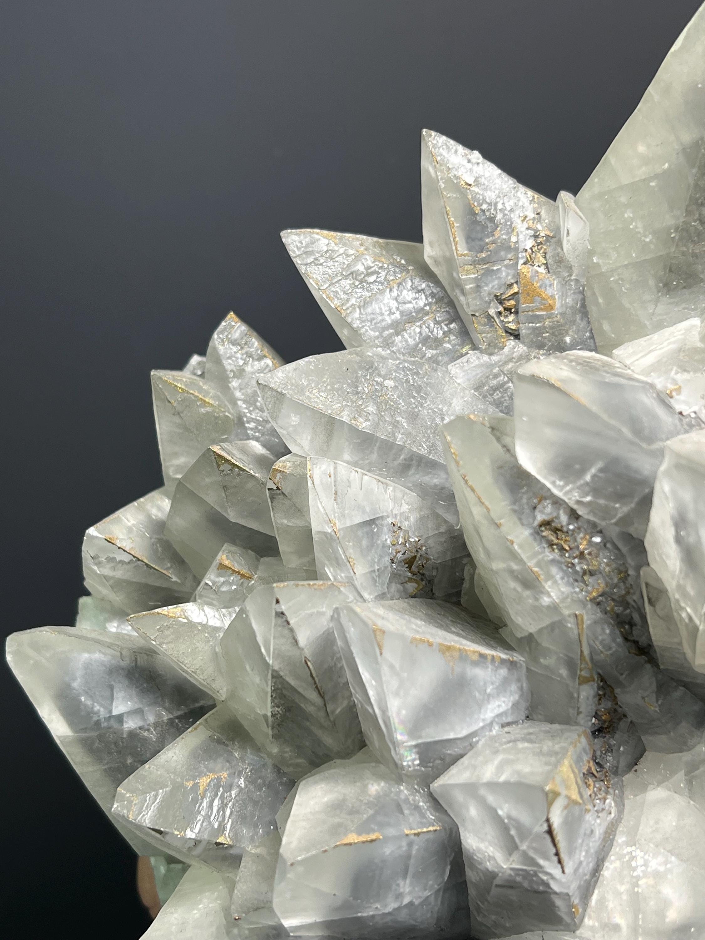 Large Size, Pyrite With Gray Crystal Calcite - Turkey - Crystal Gemstone AE 