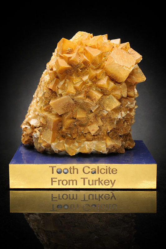 Tooth Orange Crystal Calcite Specimen