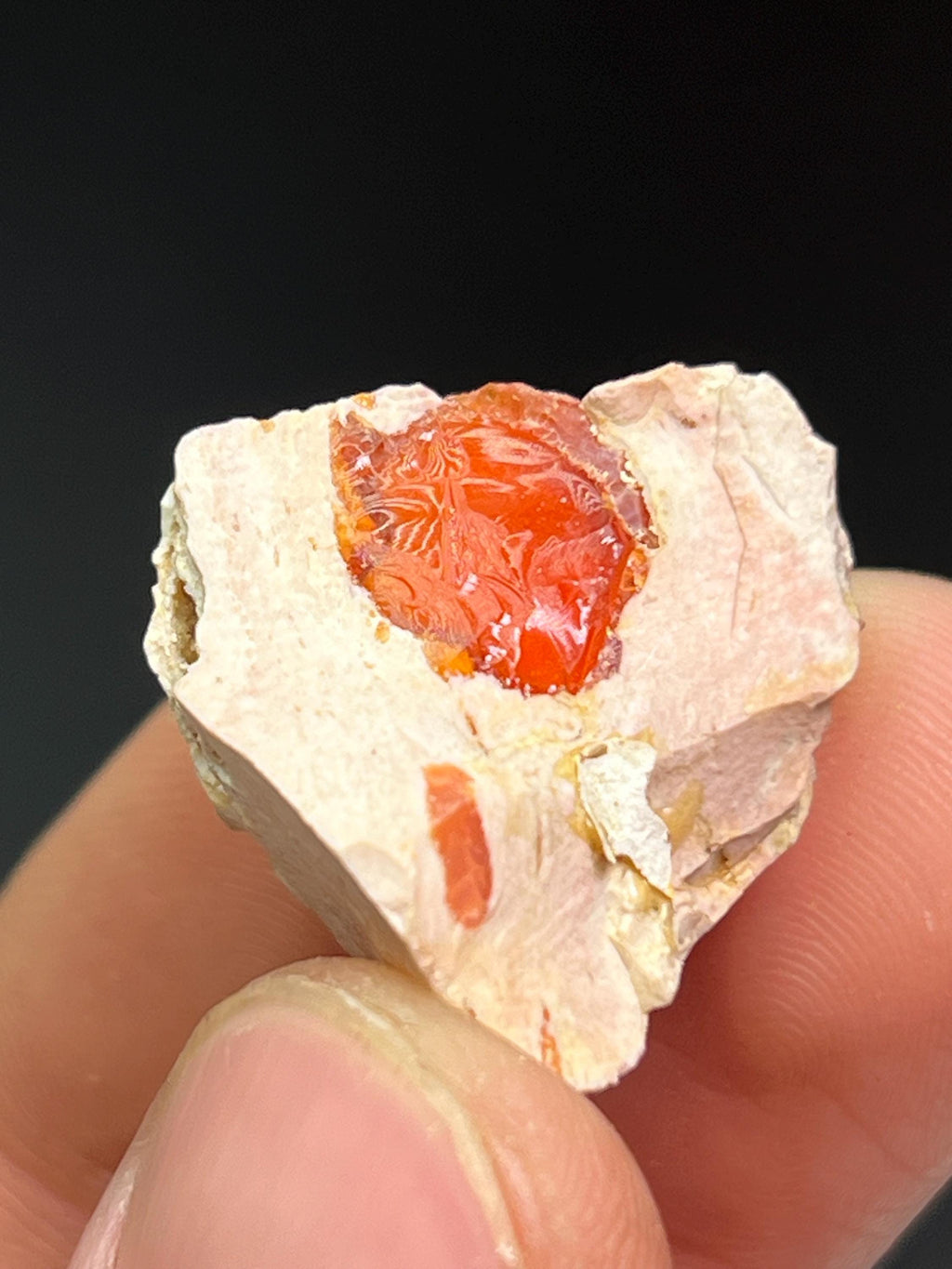 Fire Opal Specimen - Crystal Gemstone AE 