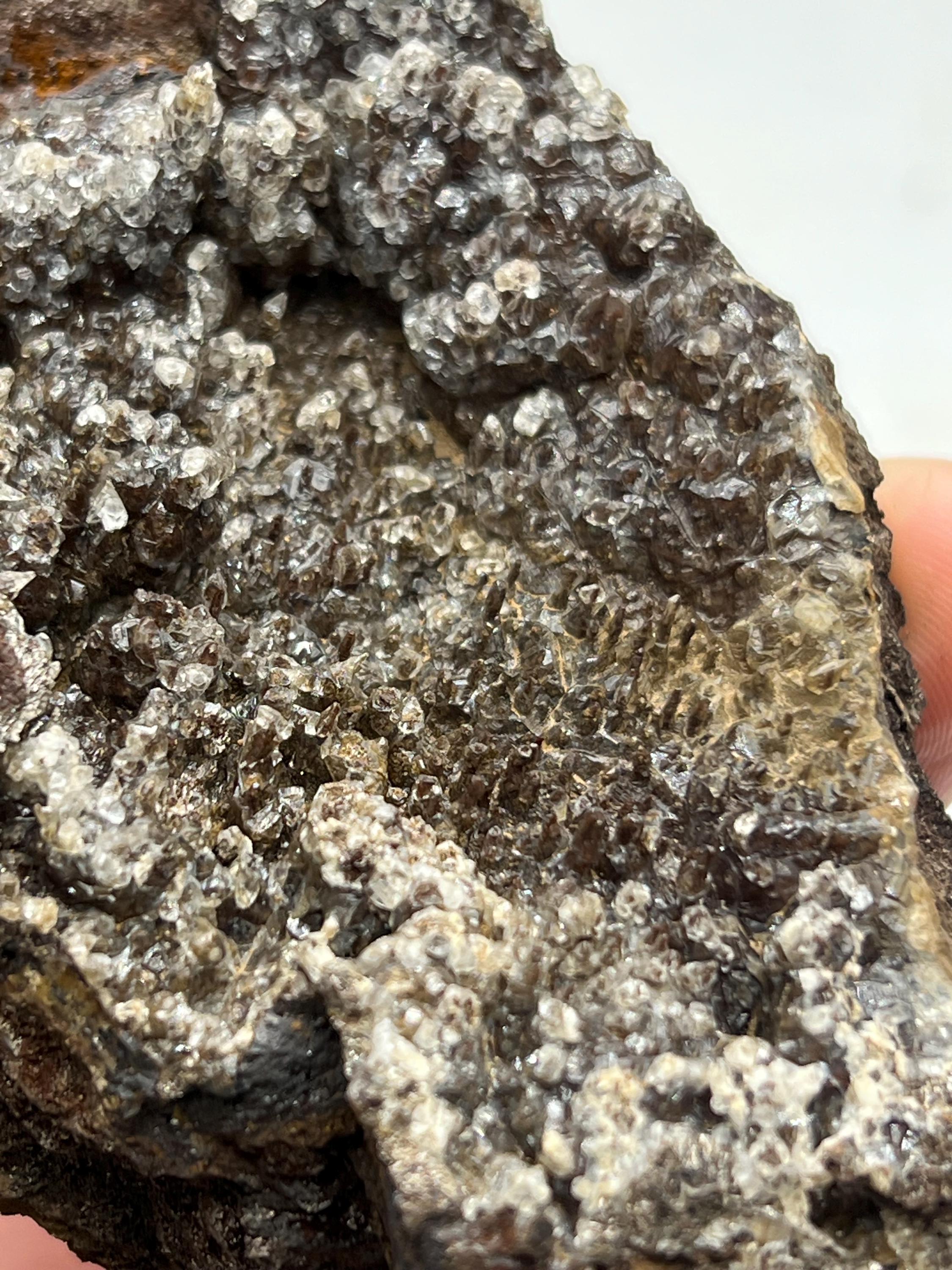 Special Formation, Crystal Calcite With Hematite Small Stalactites, From Turkey - Crystal Gemstone AE 