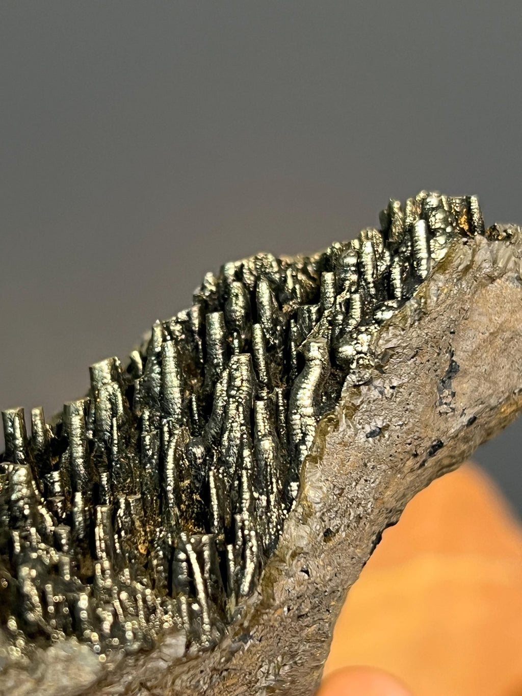 Showy Golden Color Stalactite Goethite Specimen - Crystal Gemstone AE 