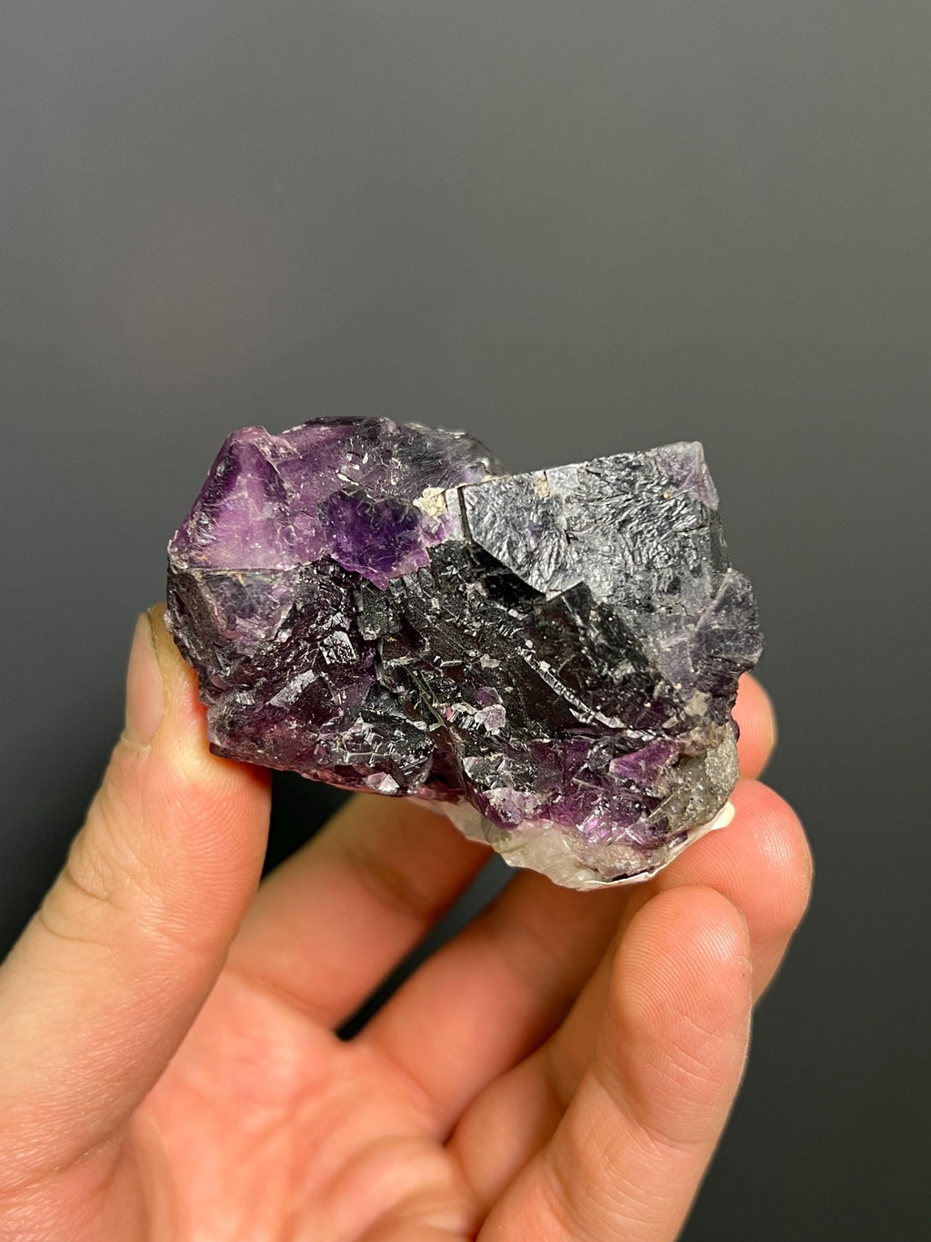 Phantom Purple Fluorite - USA - Crystal Gemstone AE 
