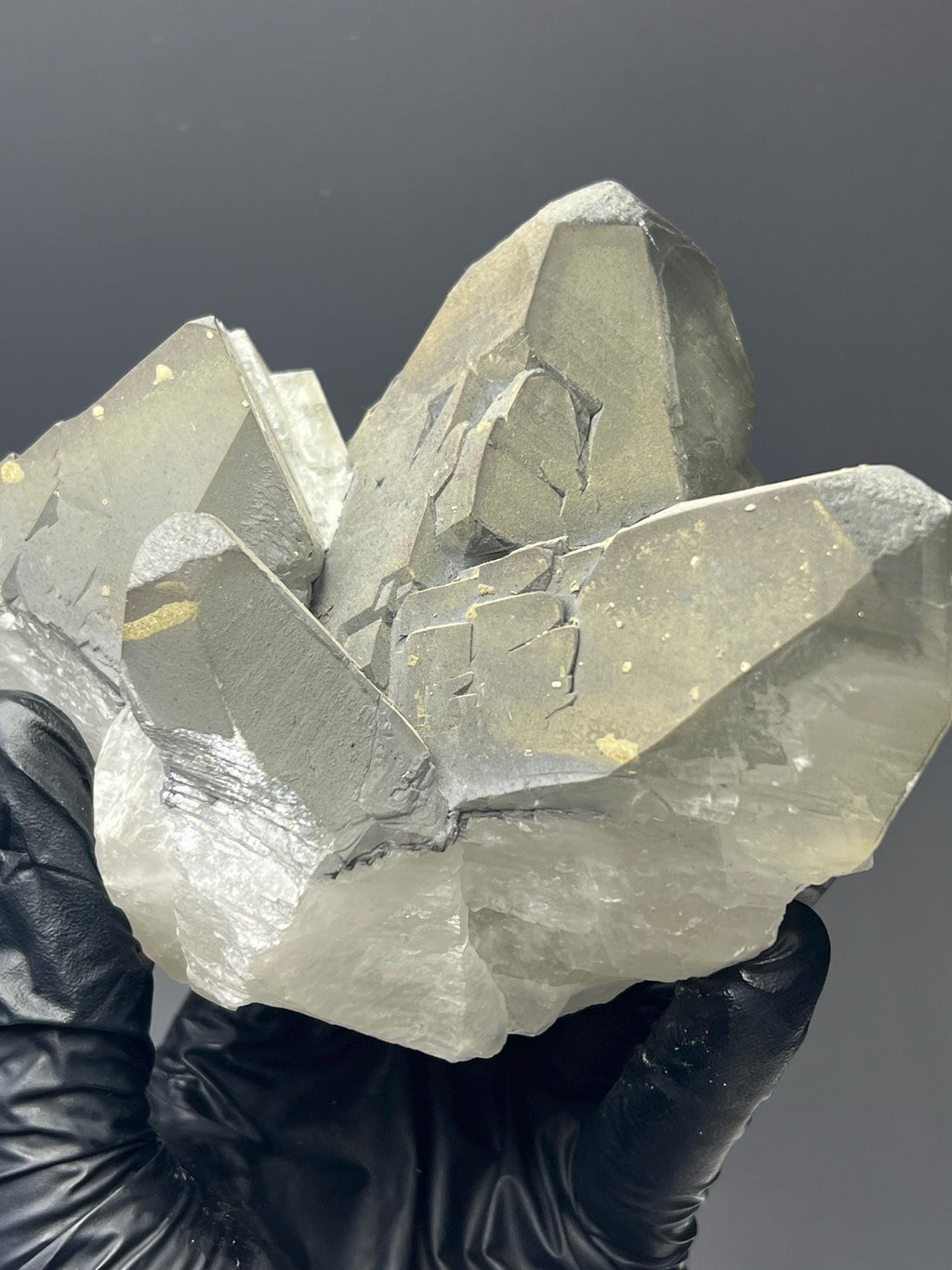 Pyrite Alloy Gray Crystal Calcite - Crystal Gemstone AE 