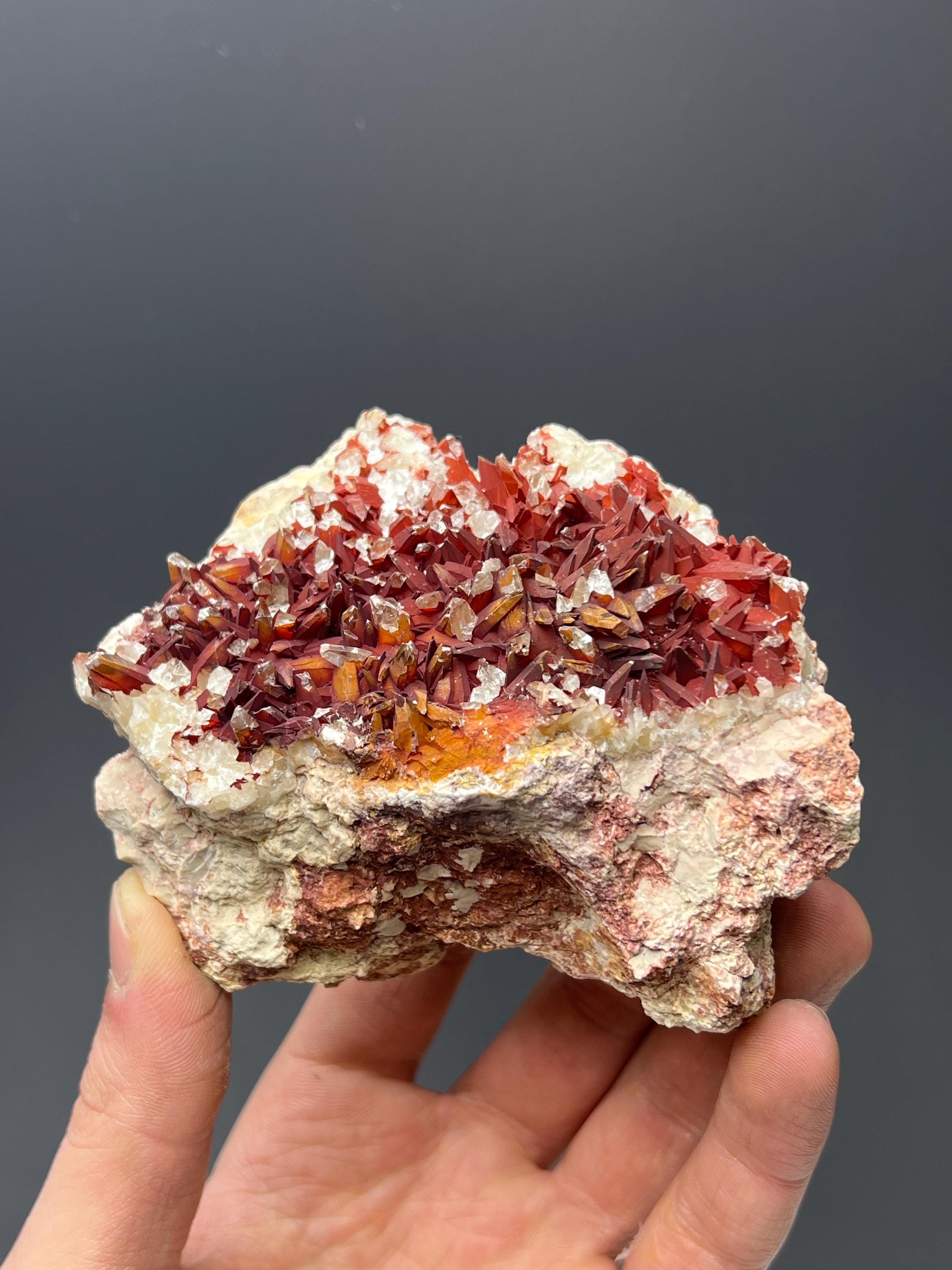 Red Crystal Calcite - Crystal Gemstone AE 