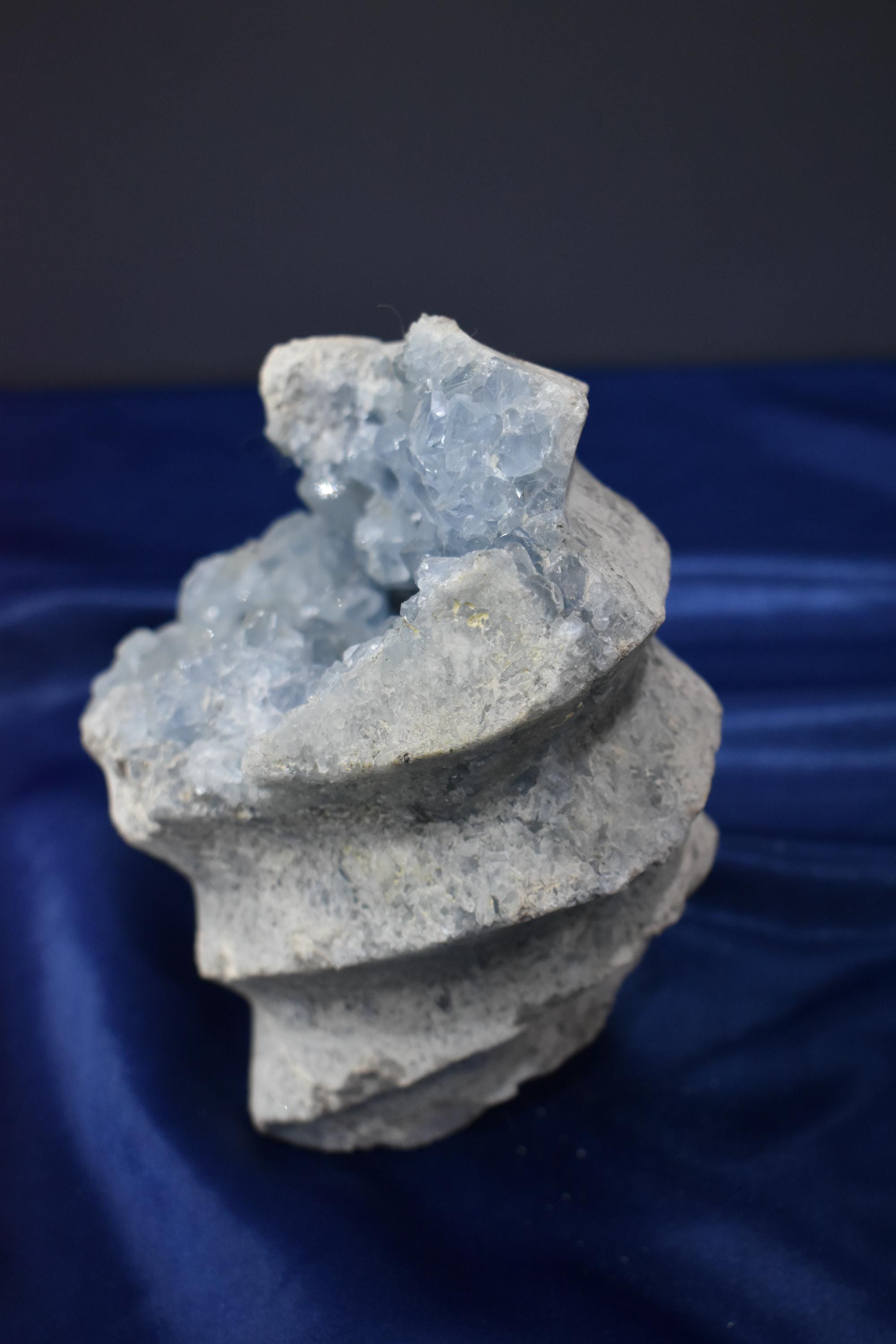 Blue Celestine Crystal - Crystal Gemstone AE 