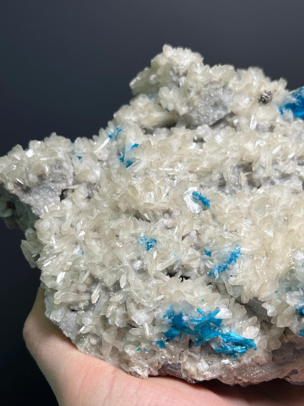 Museum Grade, Cavansite On Stilbite Specimen, 1,7kg - Crystal Gemstone AE 