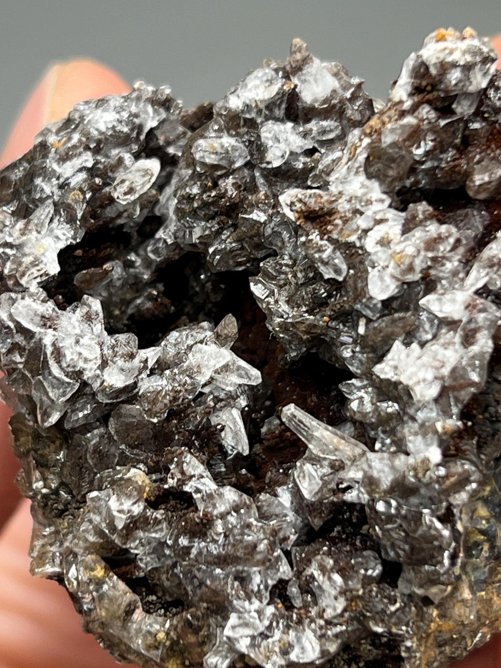 Very Showy And Special, Crystal Calcite On Hematite, From Turkey - Crystal Gemstone AE 