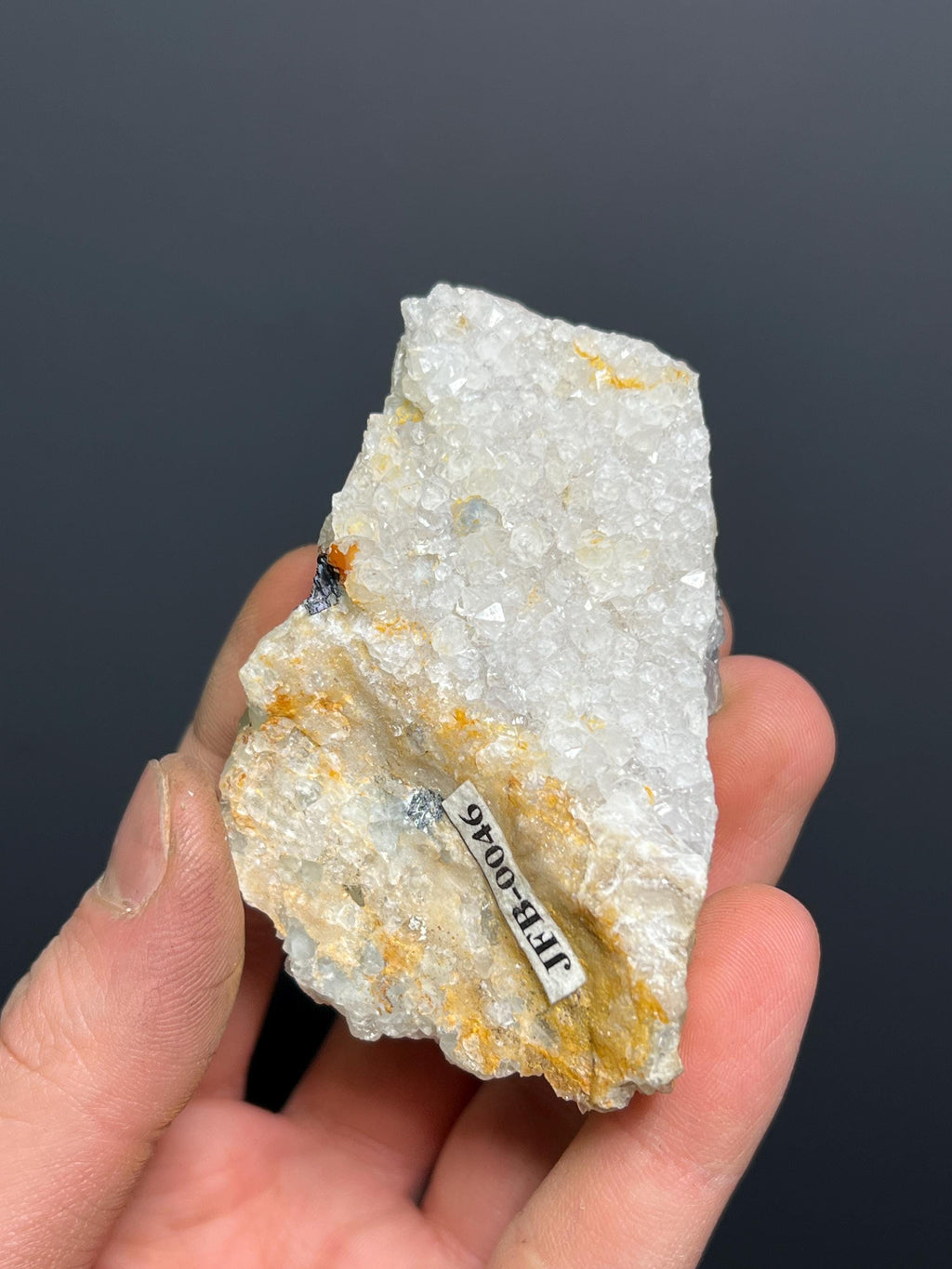 Blue Fluorite On Calcite Specimen, 136gram - Crystal Gemstone AE 