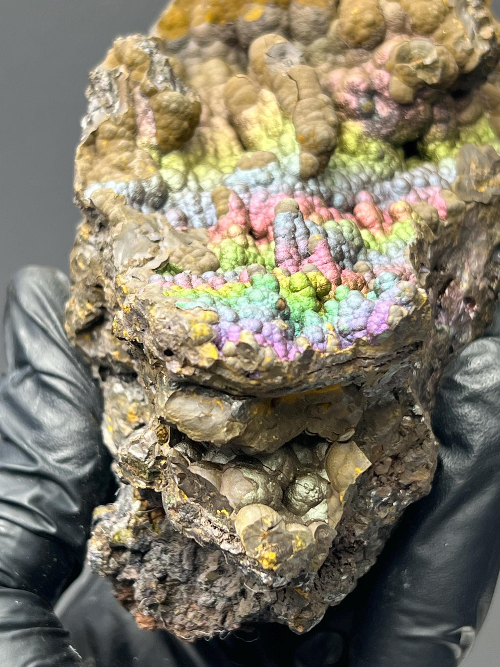 Museum Grade Colourful Iridescent Small Stalactites Goethite Specimen - Crystal Gemstone AE 