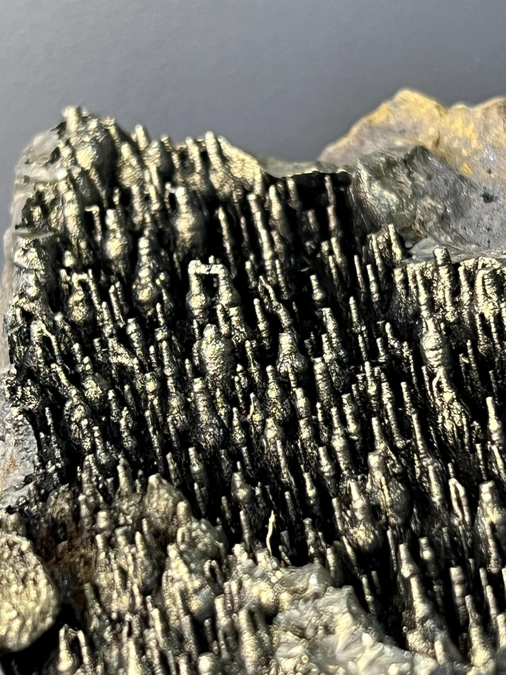 Museum Quality, Very Special Golden Color Stalactite Goethite Specimen, For Special Collection - Crystal Gemstone AE 