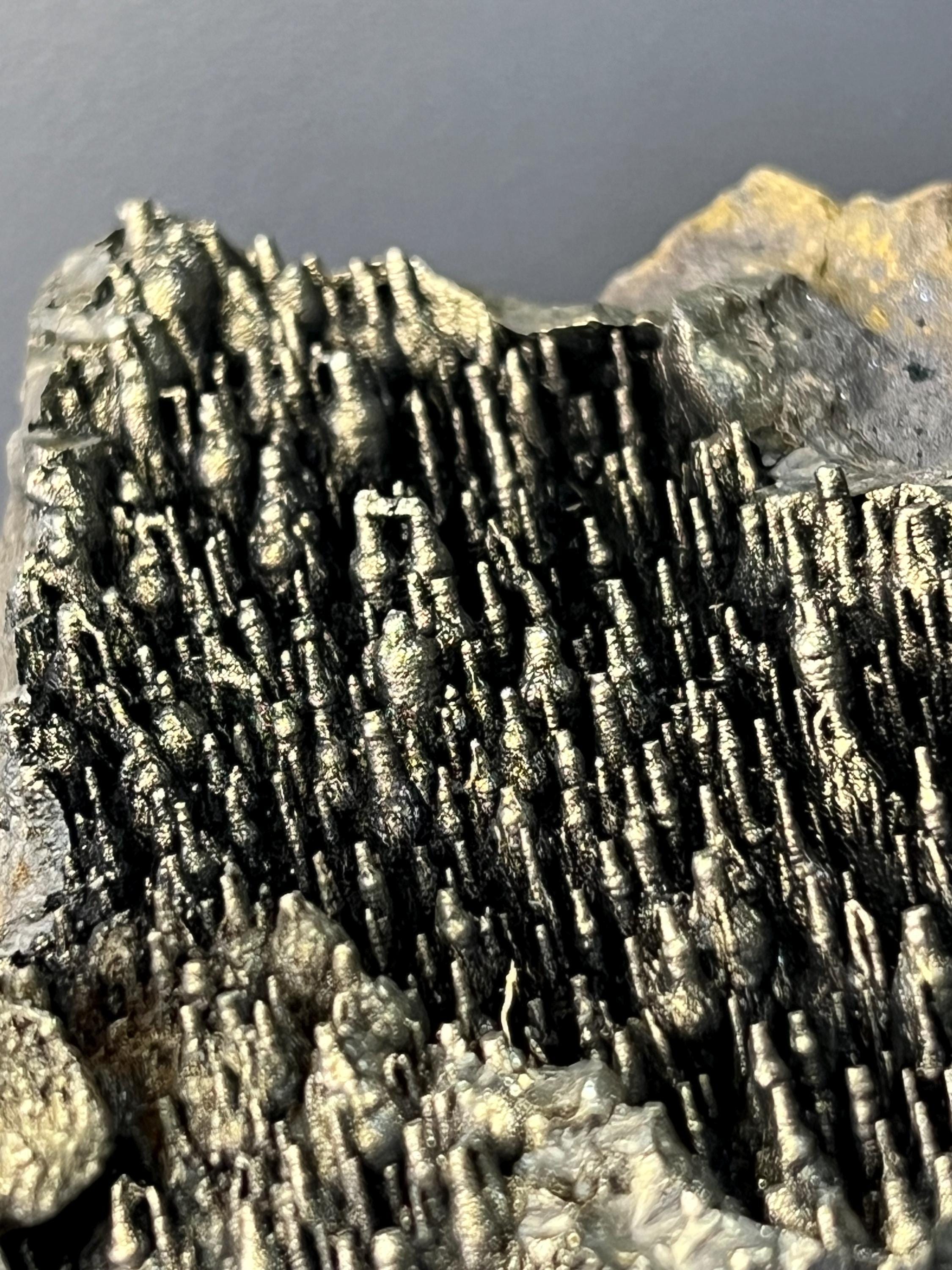 Museum Quality, Very Special Golden Color Stalactite Goethite Specimen, For Special Collection - Crystal Gemstone AE 