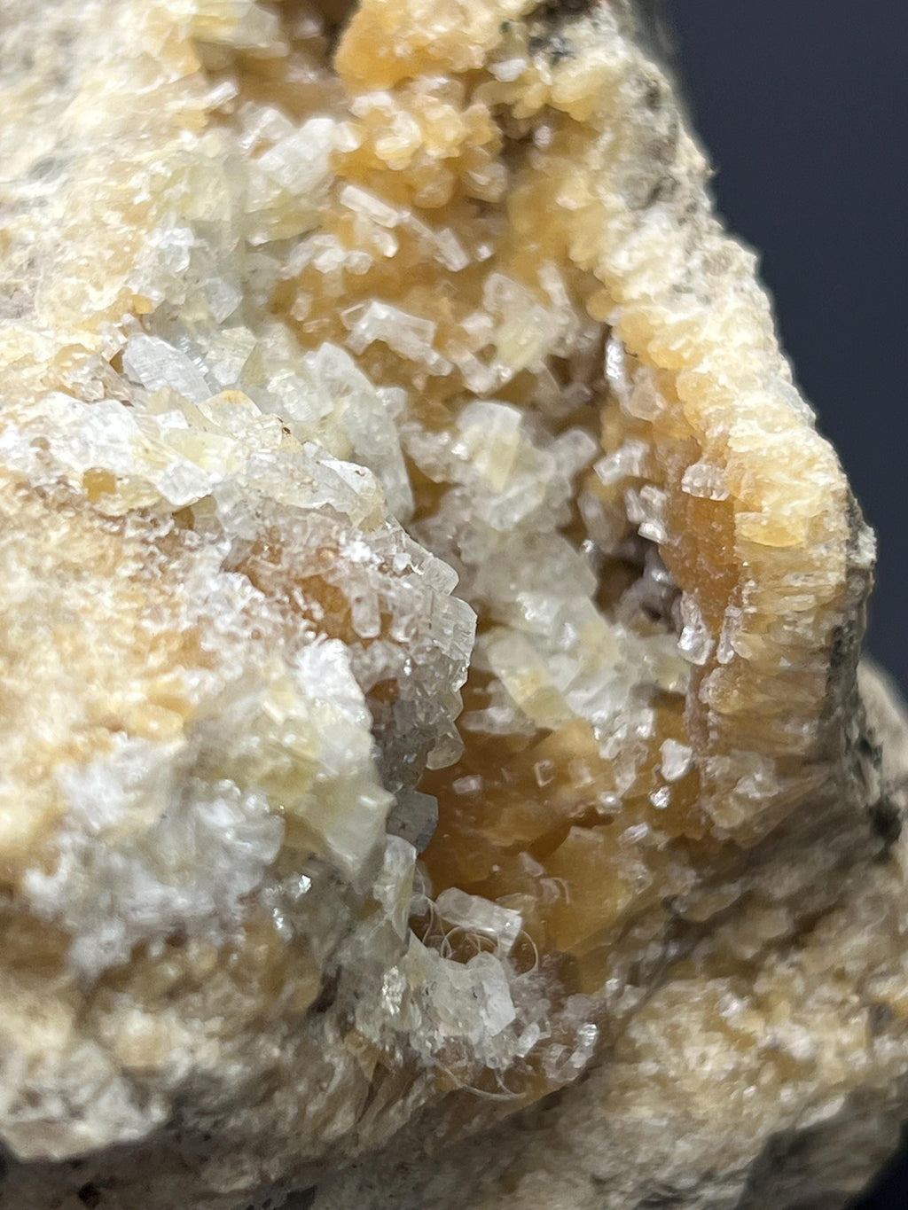 Dolomite Crystals With Yellow Barite - Crystal Gemstone AE 
