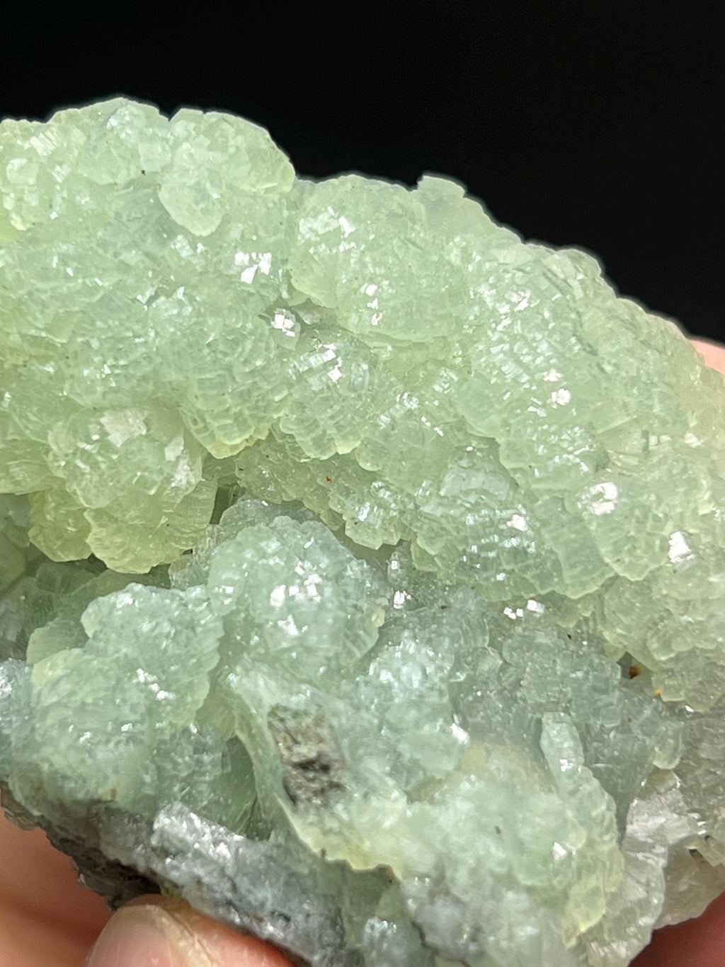Prehnite With Anhydrite - Crystal Gemstone AE 
