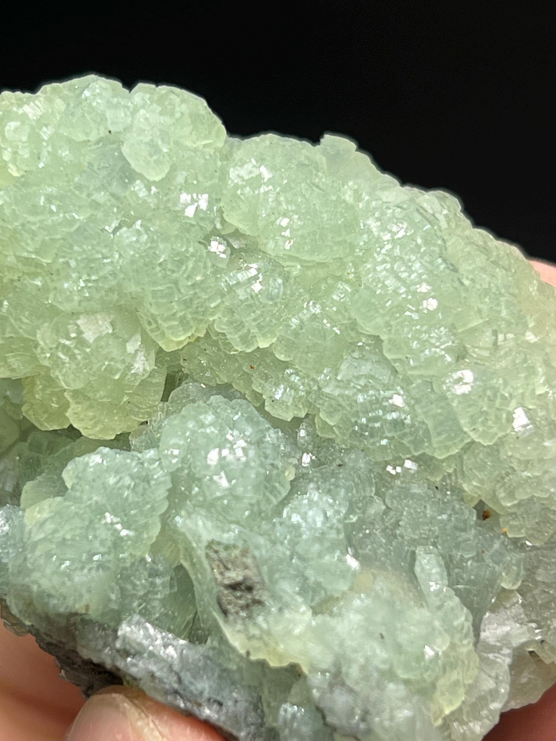 Prehnite With Anhydrite - Crystal Gemstone AE 