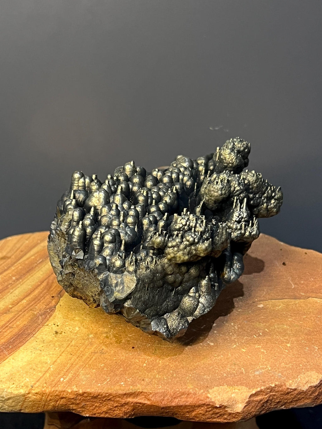 Museum Quality, Very Special Golden Color Stalactite Goethite Specimen - Crystal Gemstone AE 