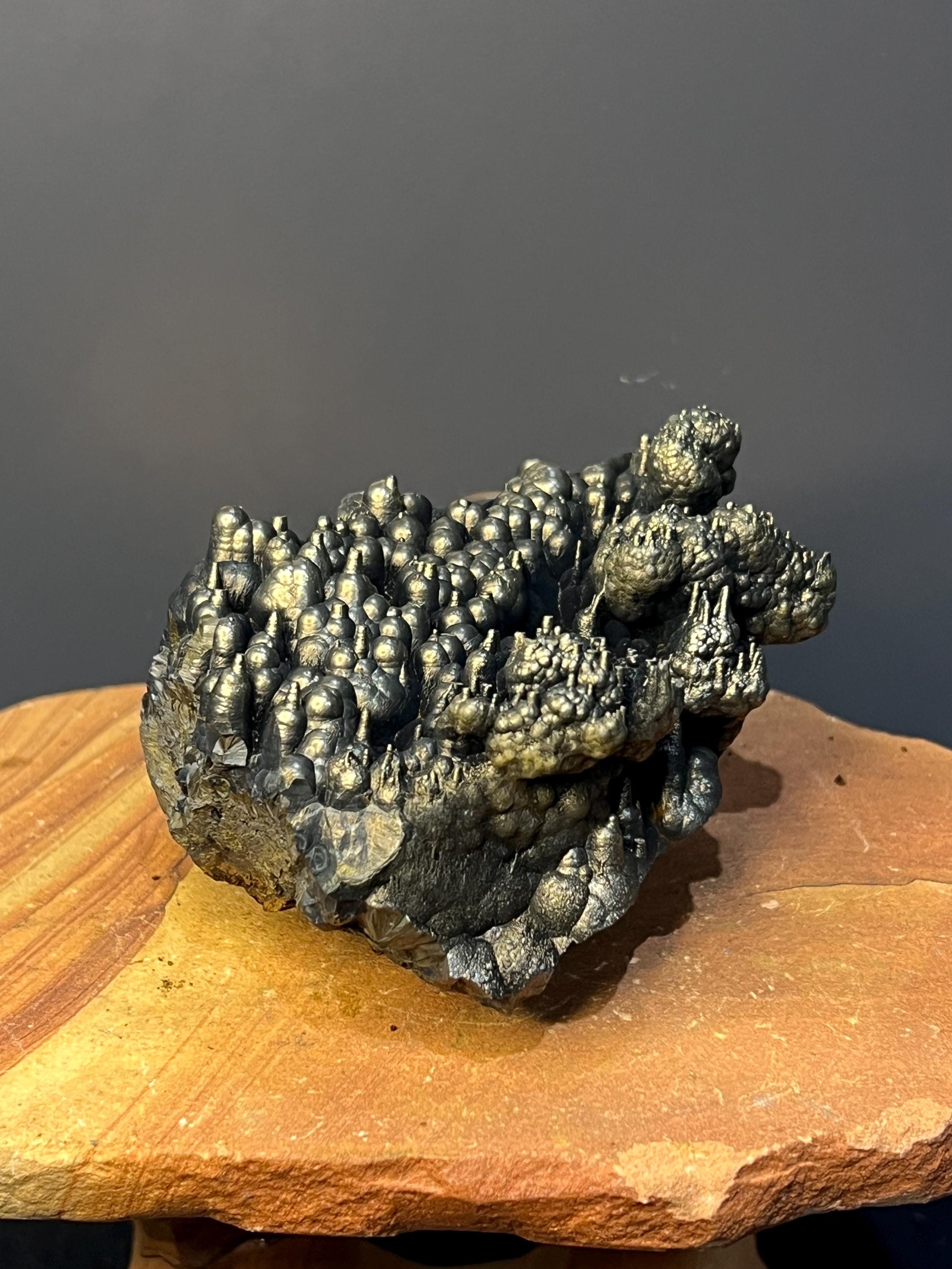 Museum Quality, Very Special Golden Color Stalactite Goethite Specimen - Crystal Gemstone AE 