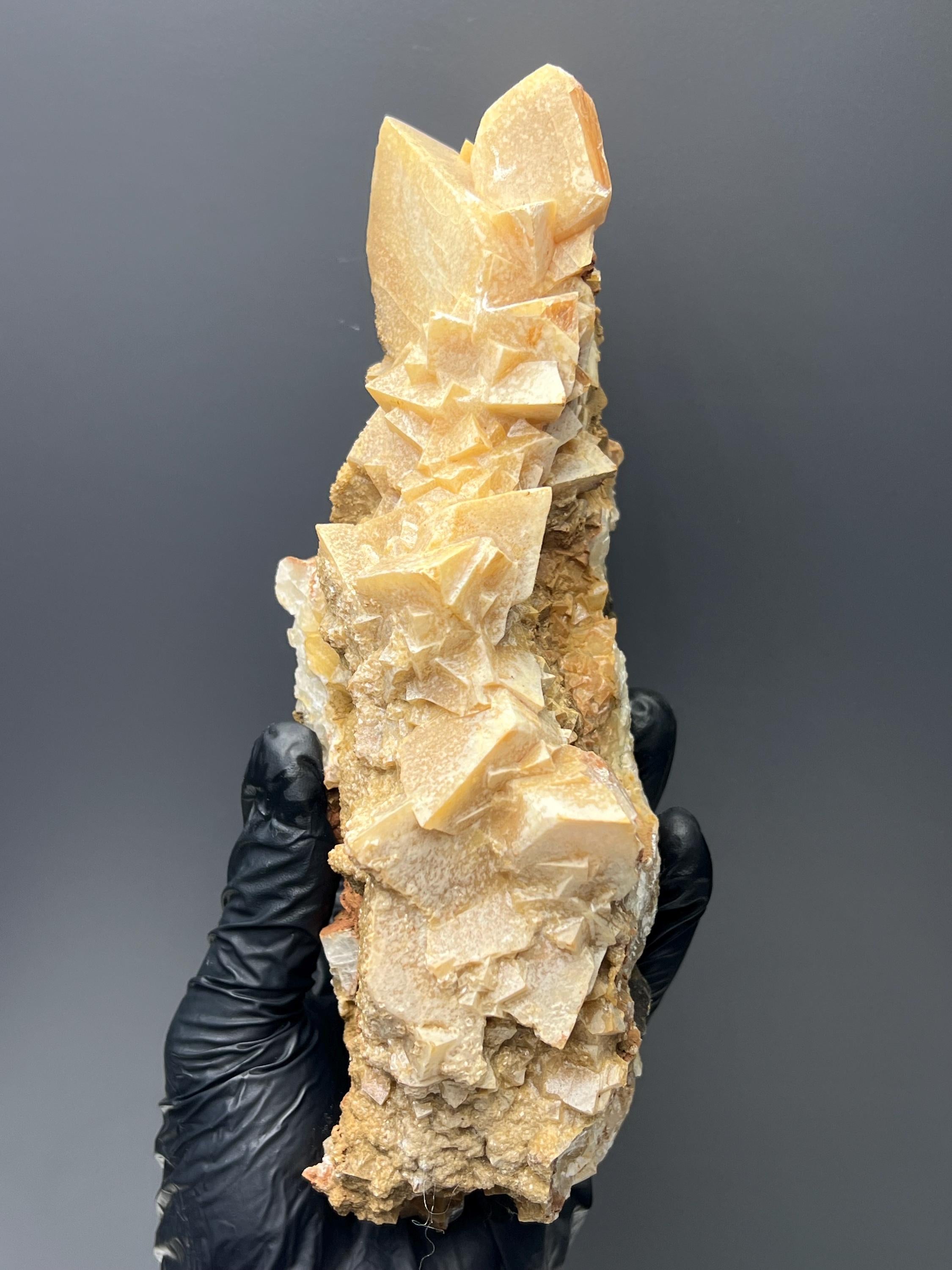 Orange Crystal Calcite Specimen - Kayseri, Turkey - Crystal Gemstone AE 
