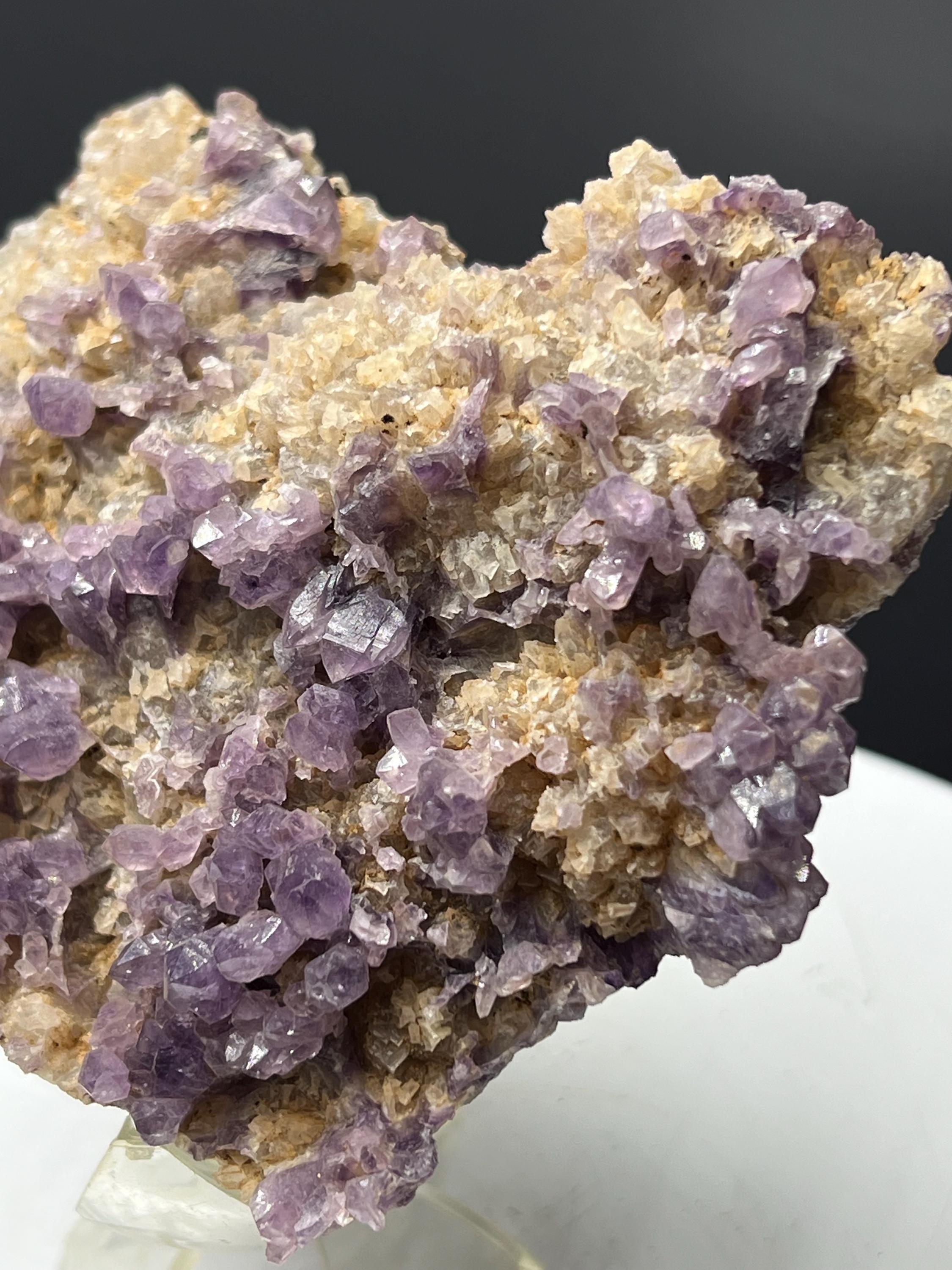 Flower Amethyst Crystals On Matrix - Crystal Gemstone AE 