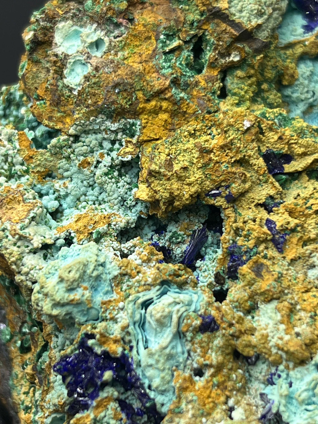 Crystal Azurite & Malachite Specimen - Crystal Gemstone AE 