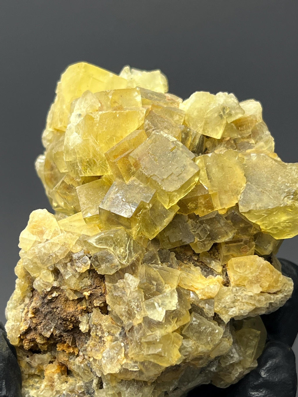 Yellow Cubic Fluorite Specimen - Crystal Gemstone AE 