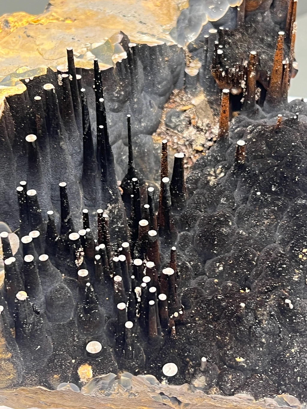 Museum Quality, Large Size Limonite On Stalactite Goethite, For Special Collections - Crystal Gemstone AE 