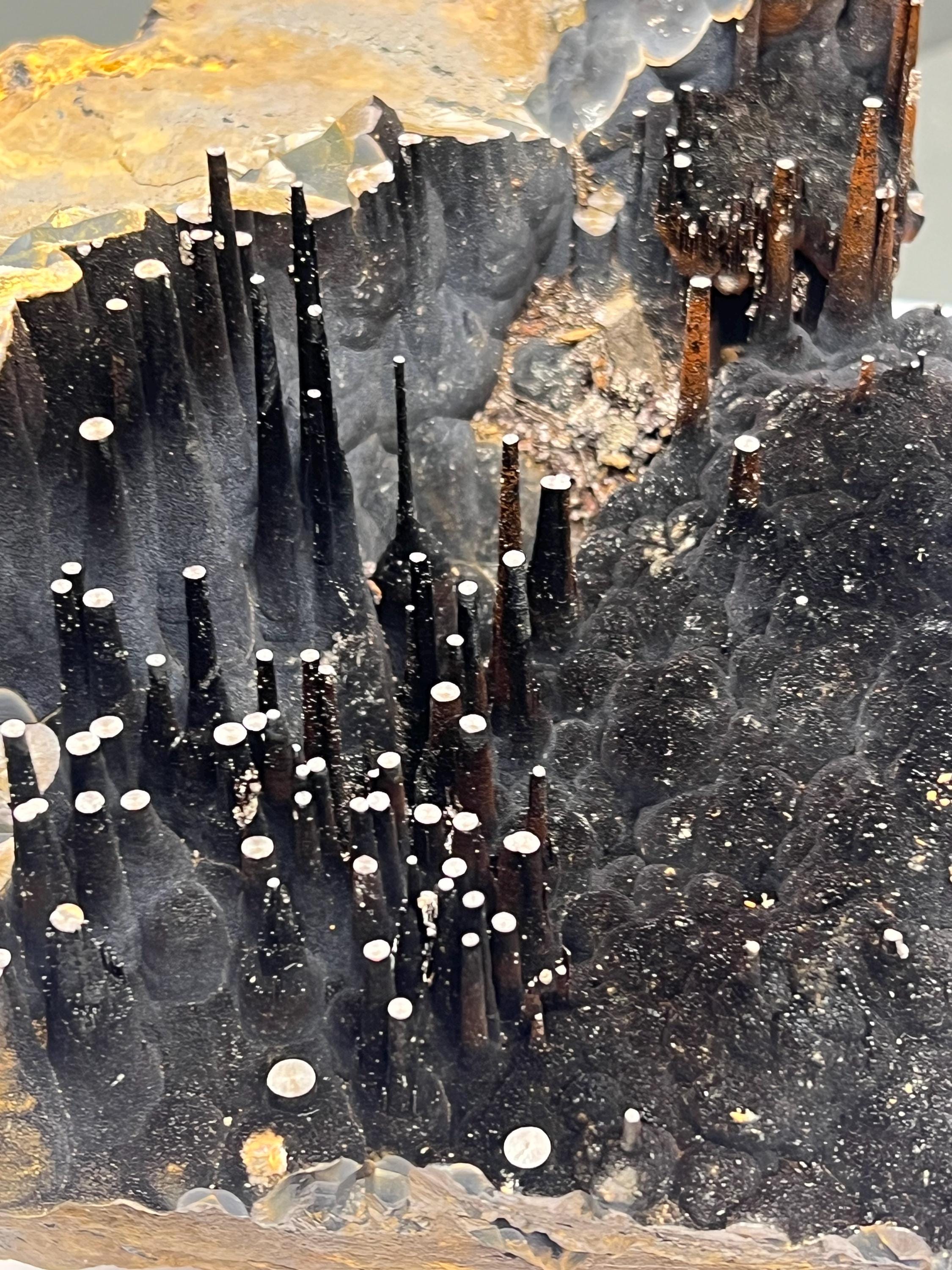 Museum Quality, Large Size Limonite On Stalactite Goethite, For Special Collections - Crystal Gemstone AE 